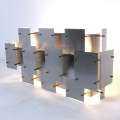 Robert Sonneman Cityscape Modern Wall Light Sconce Mid Century 30"w x 15"h