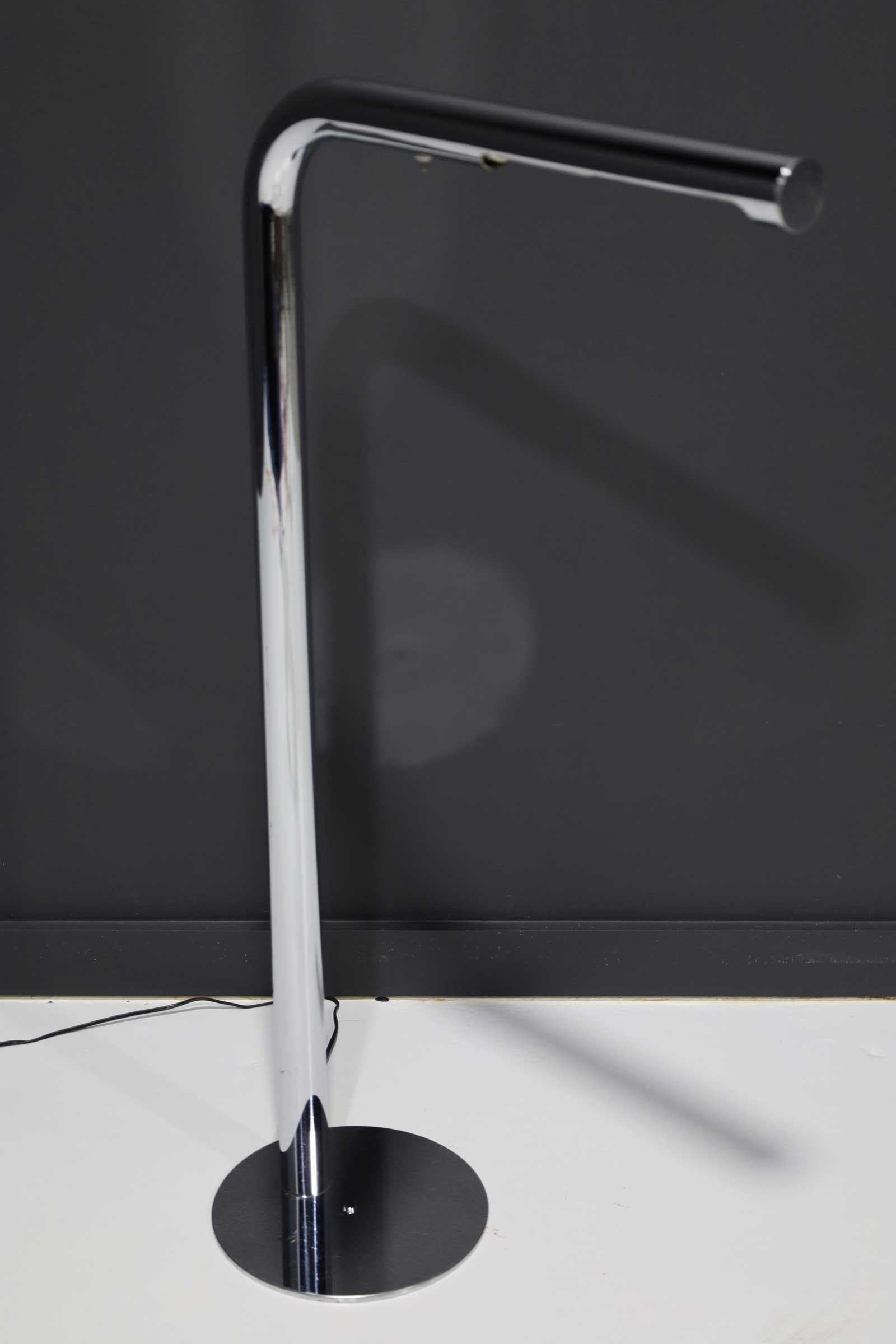 Mid-Century Modern Robert Sonneman Floor Lamp in Chrome