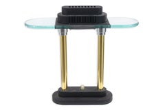 Robert Sonneman for George Kovacs 1980s Post Modern Brass and Glass Desk Lamp