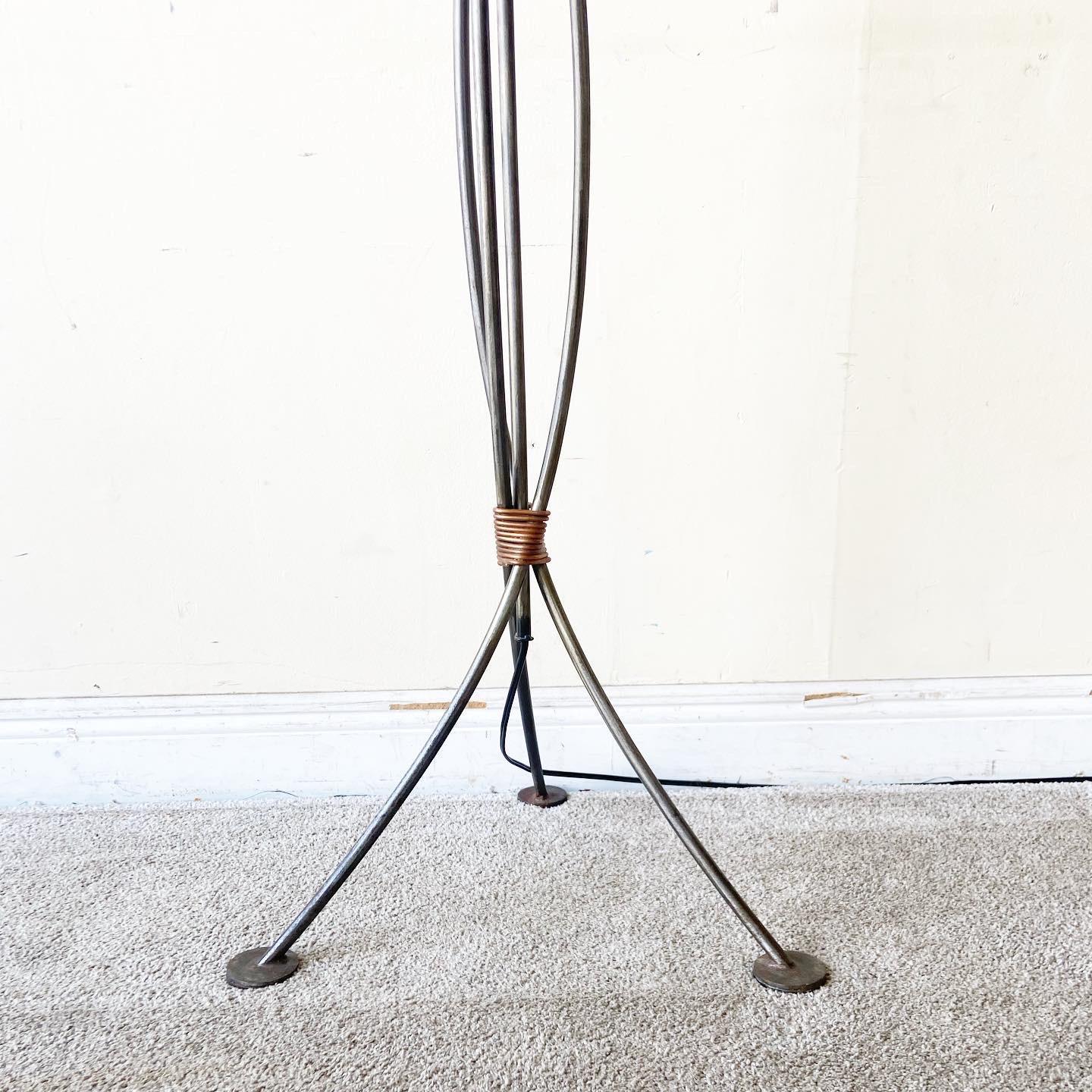 Robert Sonneman for George Kovacs Cast Iron Floor Lamp In Good Condition For Sale In Delray Beach, FL