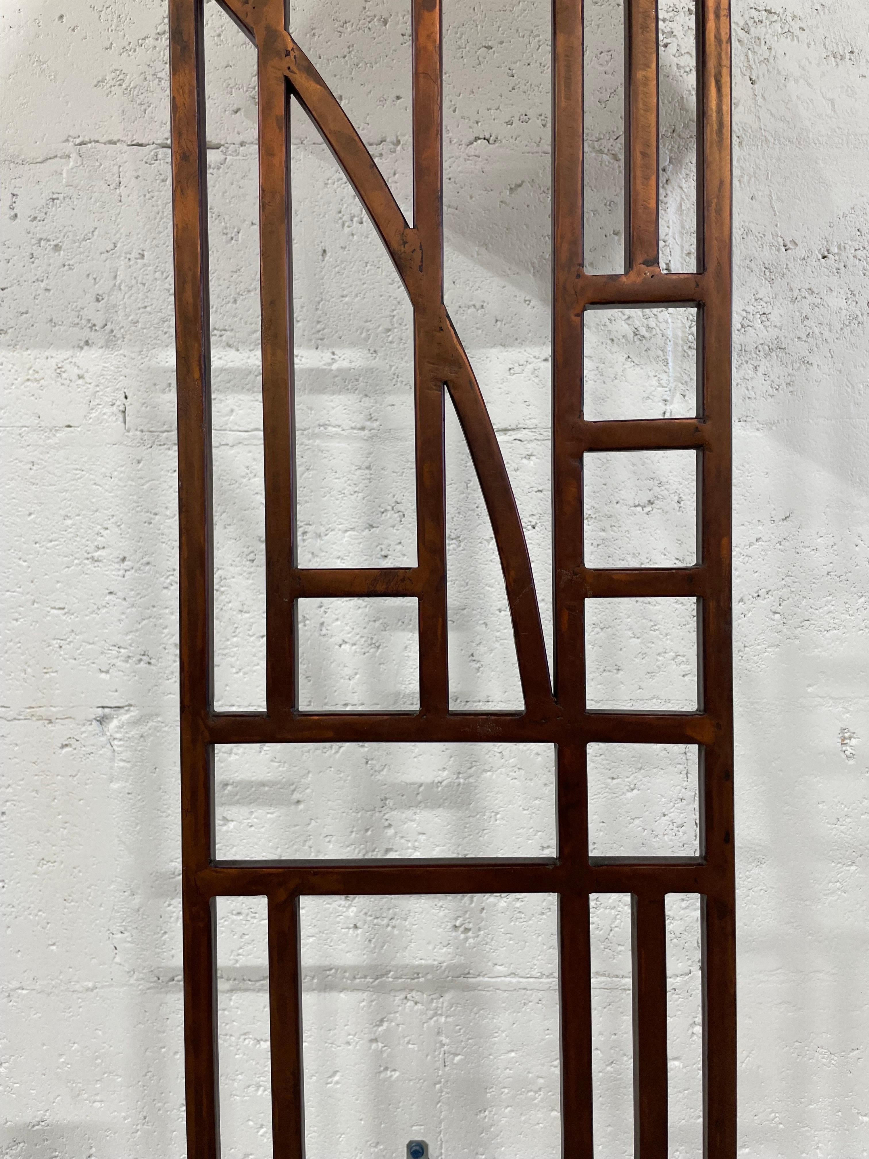 Robert Sonneman for George Kovacs Floor Lamps. Burnished copper.
Lamp 56h 9.5w
Torchiere 69.5h 9w