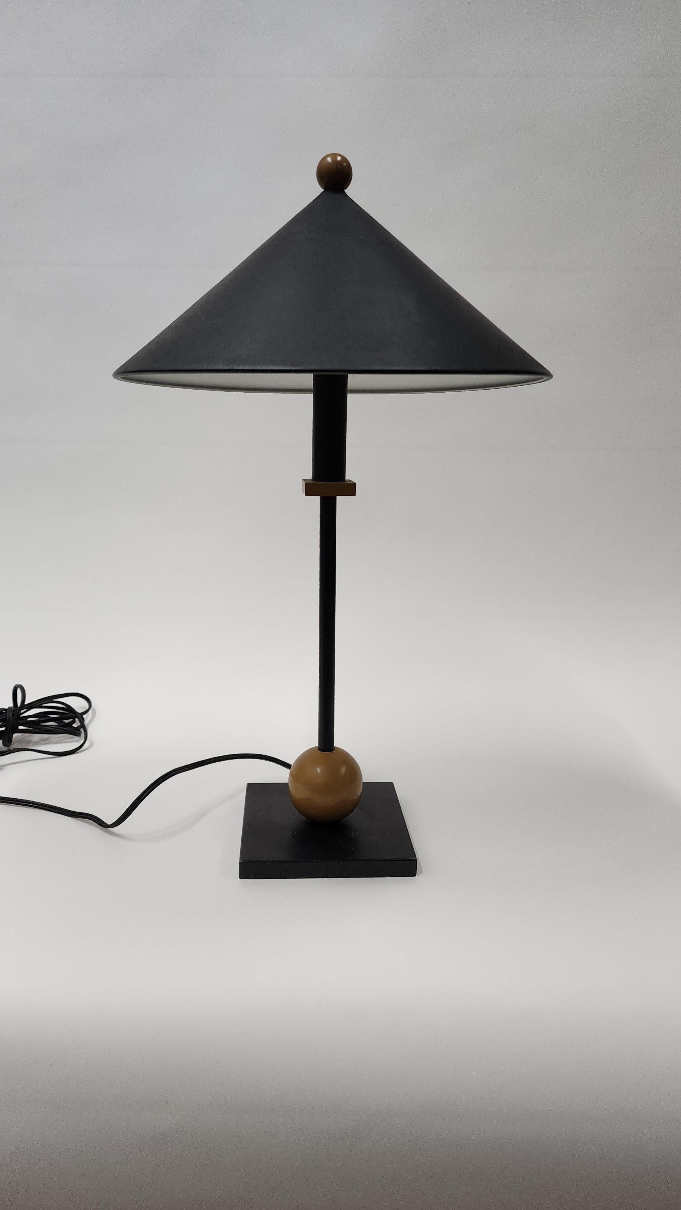 Post-Modern Robert Sonneman for George Kovacs memphis Post Modern table lamp 