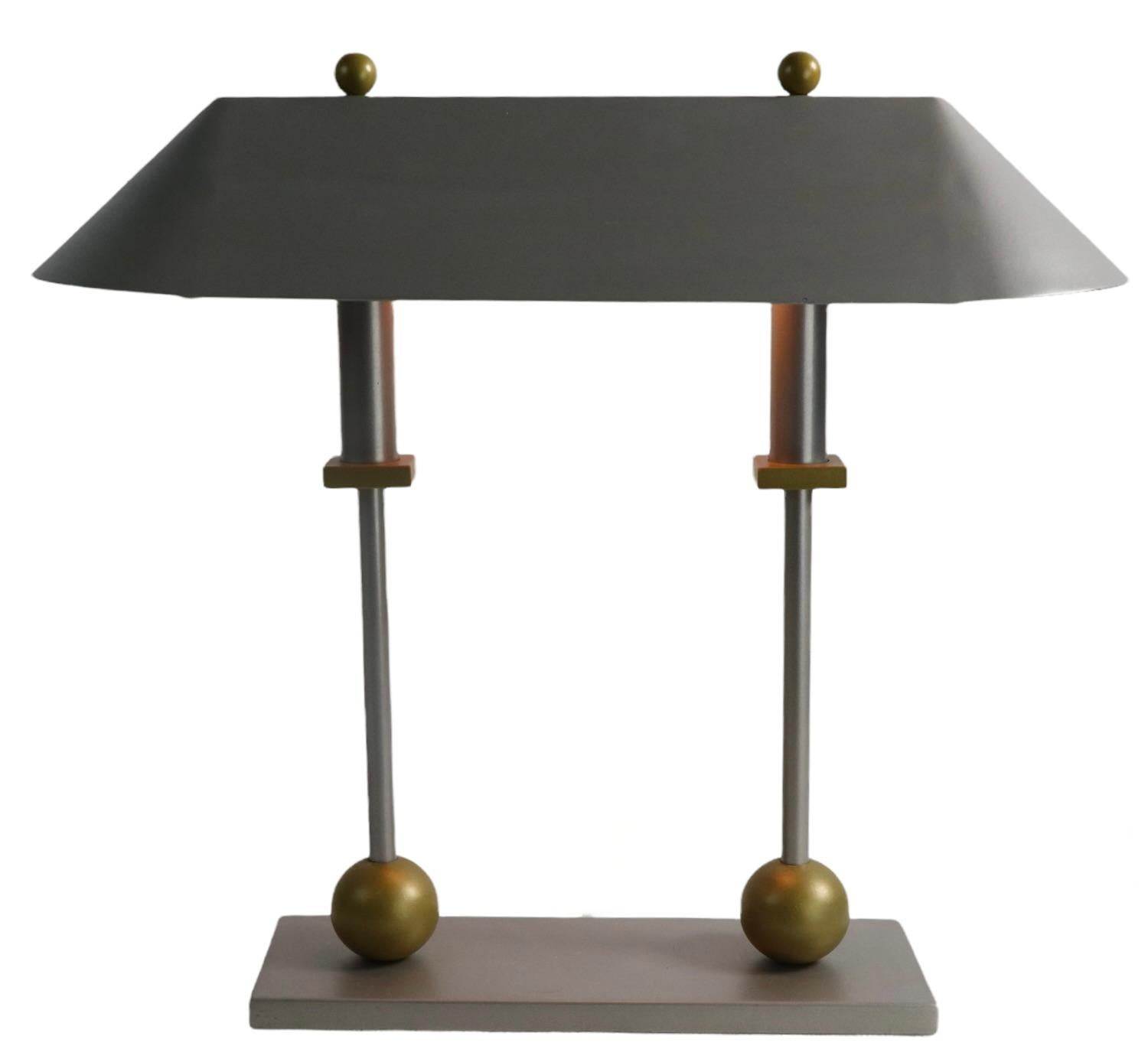 Robert Sonneman for George Kovacs Memphis  Style Desk Table Bankers Lamp C. 1990 3