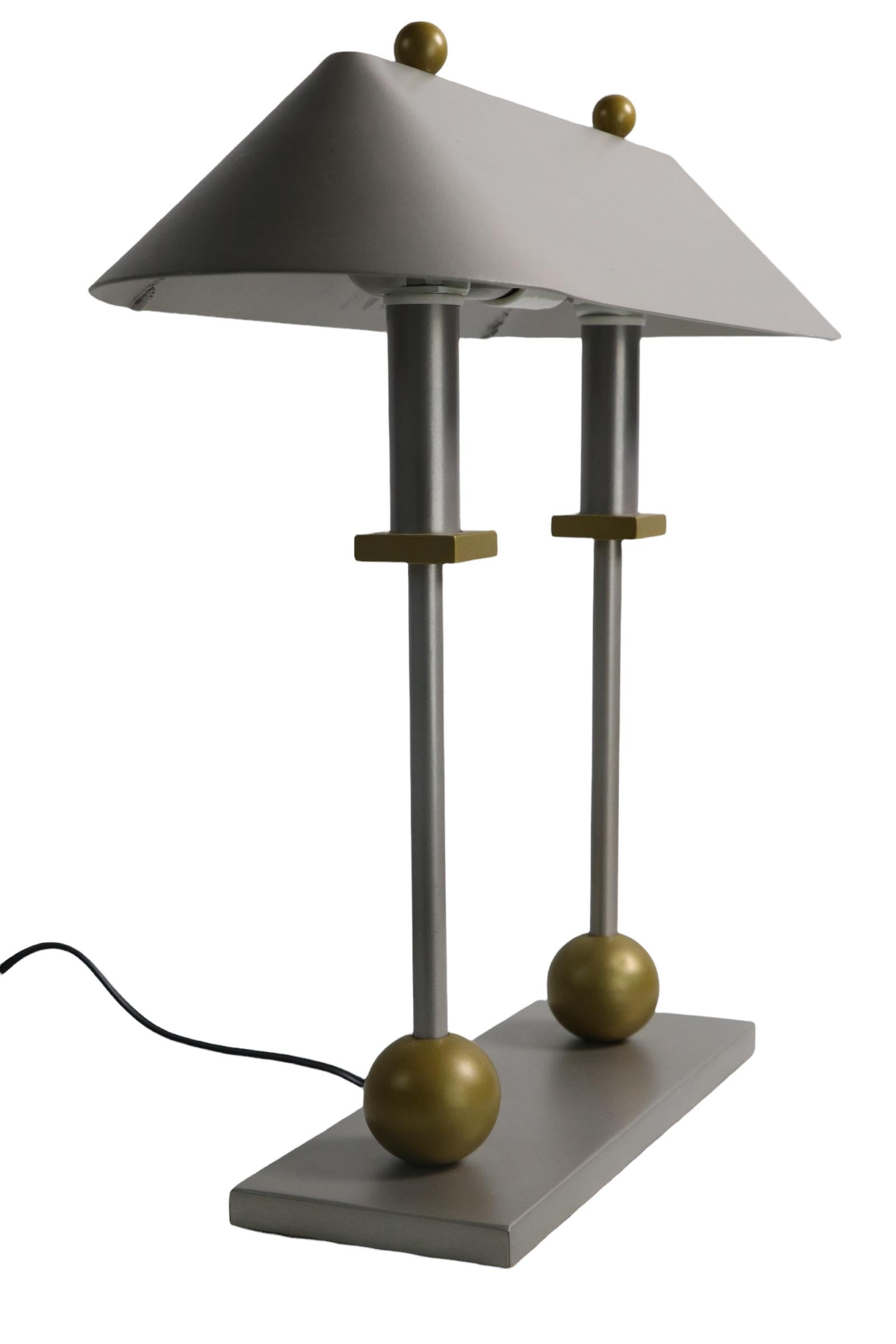 Robert Sonneman for George Kovacs Memphis  Style Desk Table Bankers Lamp C. 1990 4