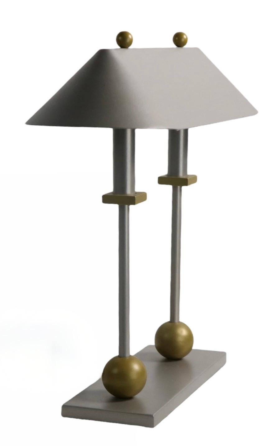 Robert Sonneman for George Kovacs Memphis  Style Desk Table Bankers Lamp C. 1990 7