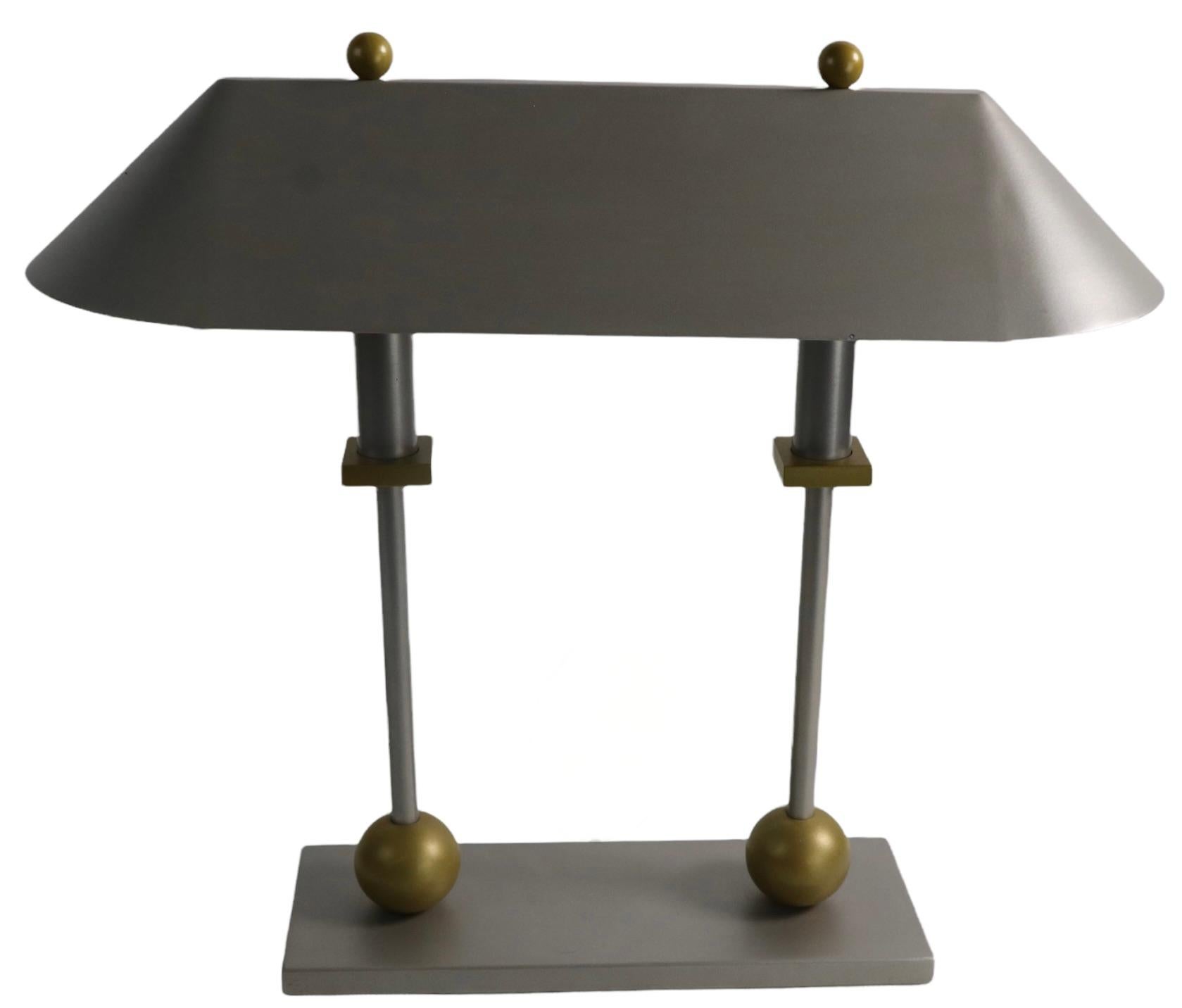Robert Sonneman for George Kovacs Memphis  Style Desk Table Bankers Lamp C. 1990 2