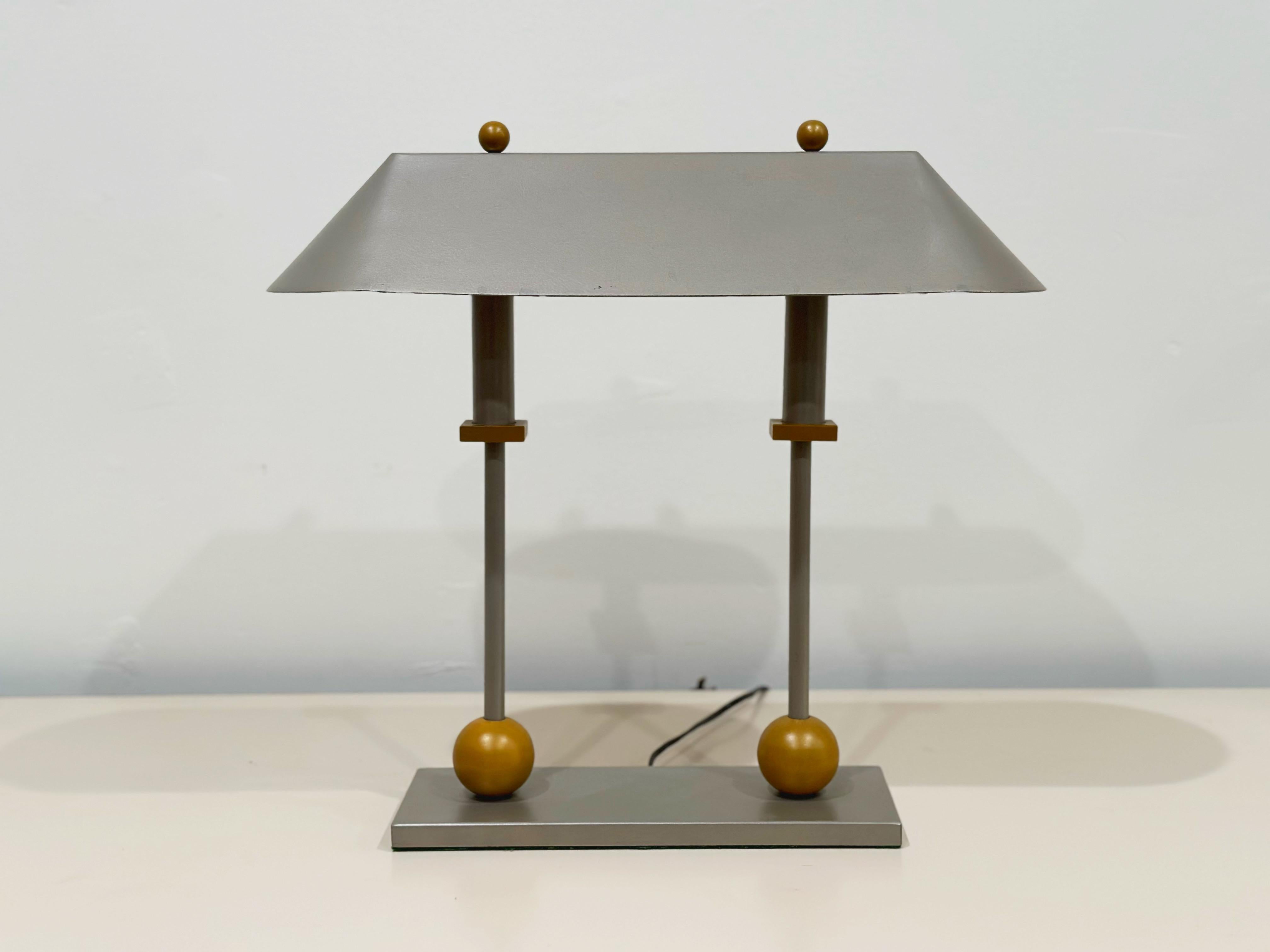Robert Sonneman for George Kovacs Memphis Style Post Modern Bankers Desk Lamp 3