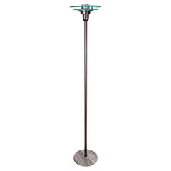 Robert Sonneman for George Kovacs Post Modern Metal and Glass Torch Floor Lamp