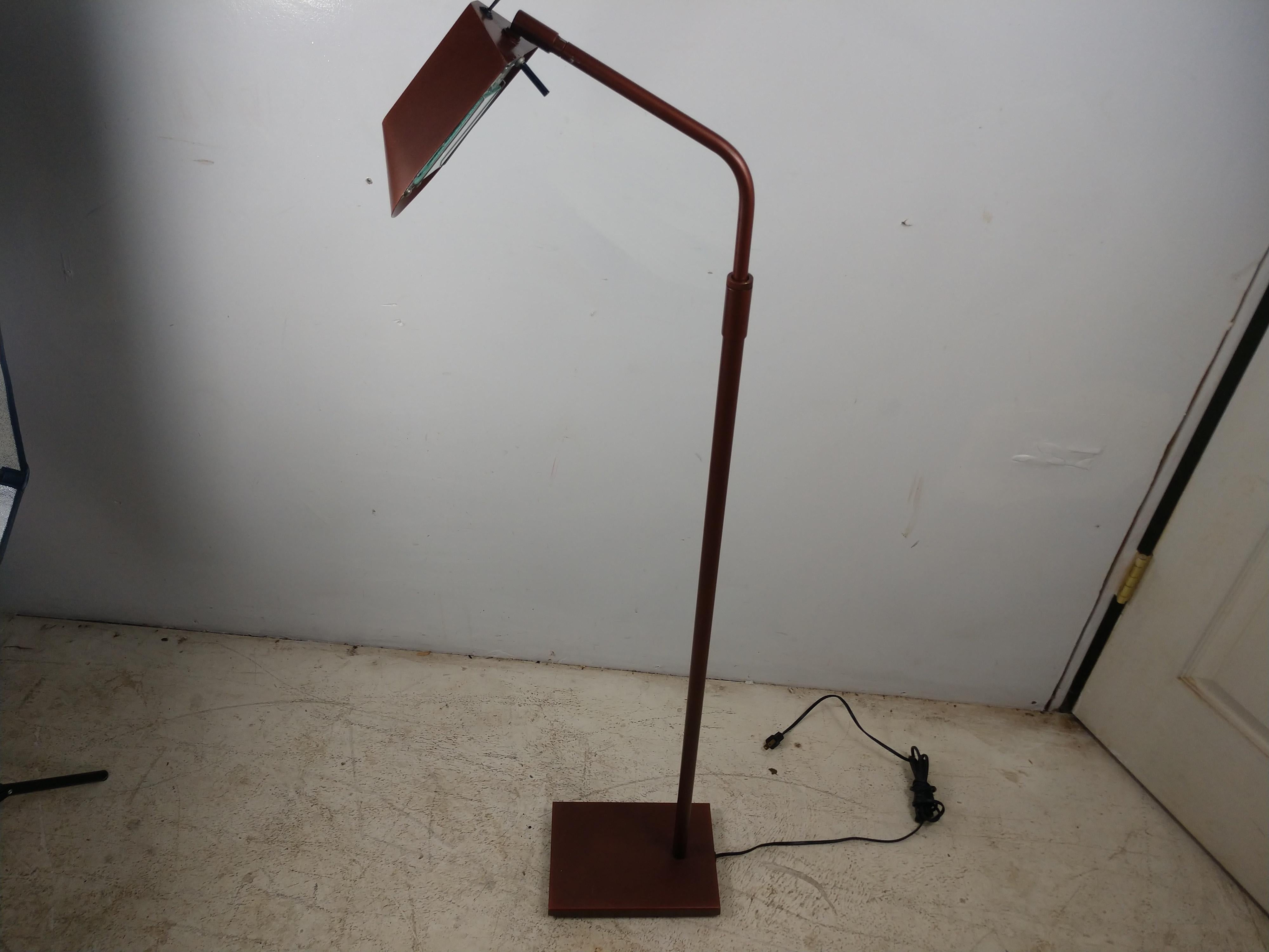 Acier Lampadaire de lecture Robert Sonneman pour George Kovacs, 1990 en vente