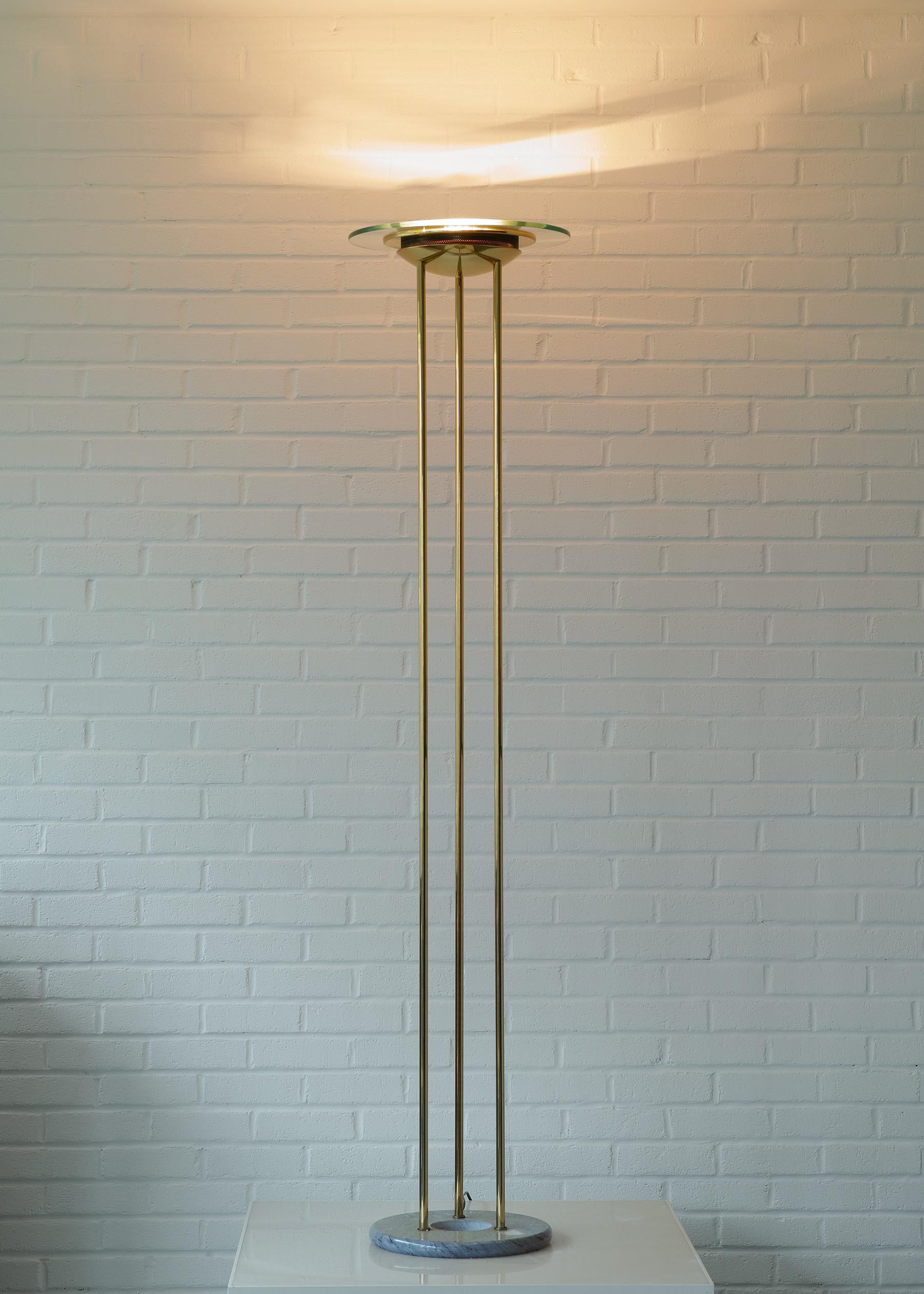 Metal Robert Sonneman for George Kovacs Torchiere Floor Lamp For Sale