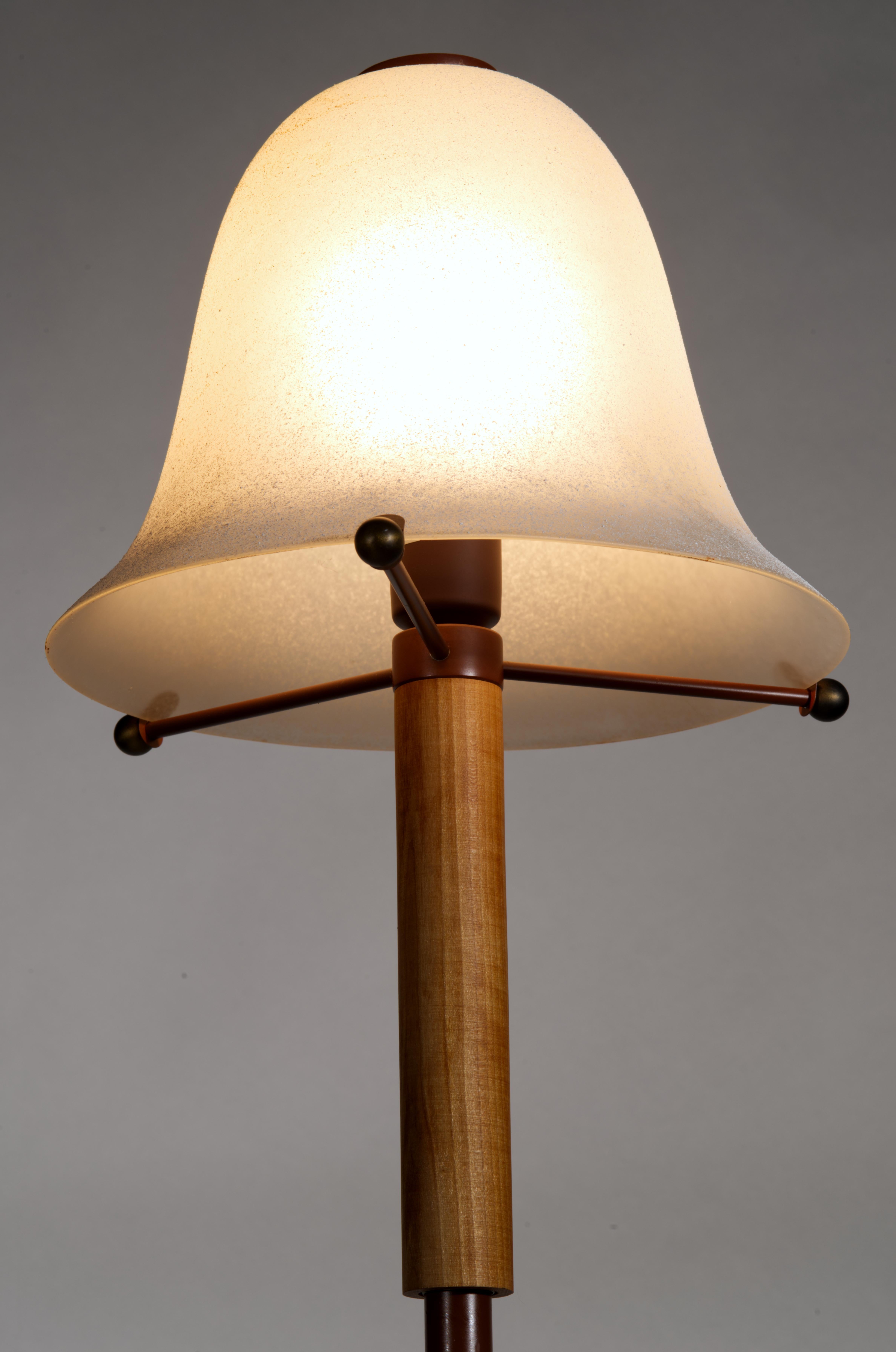 Frosted Robert Sonneman for George Kovacs Floor Lamp Torchiere For Sale
