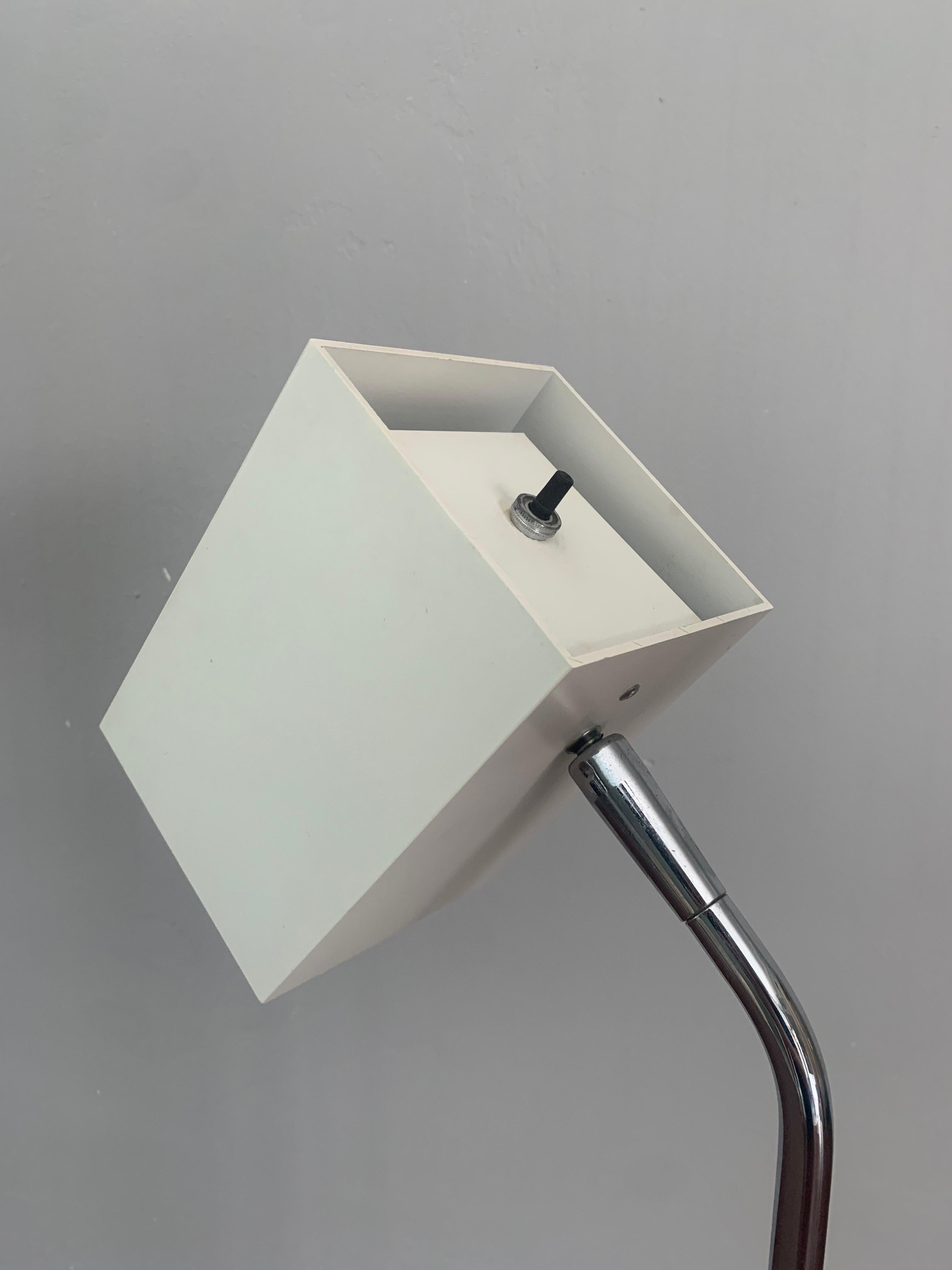 Doppelkopf-Würfellampe von Robert Sonneman für Kovacs, ca. 1970er Jahre (Stahl) im Angebot