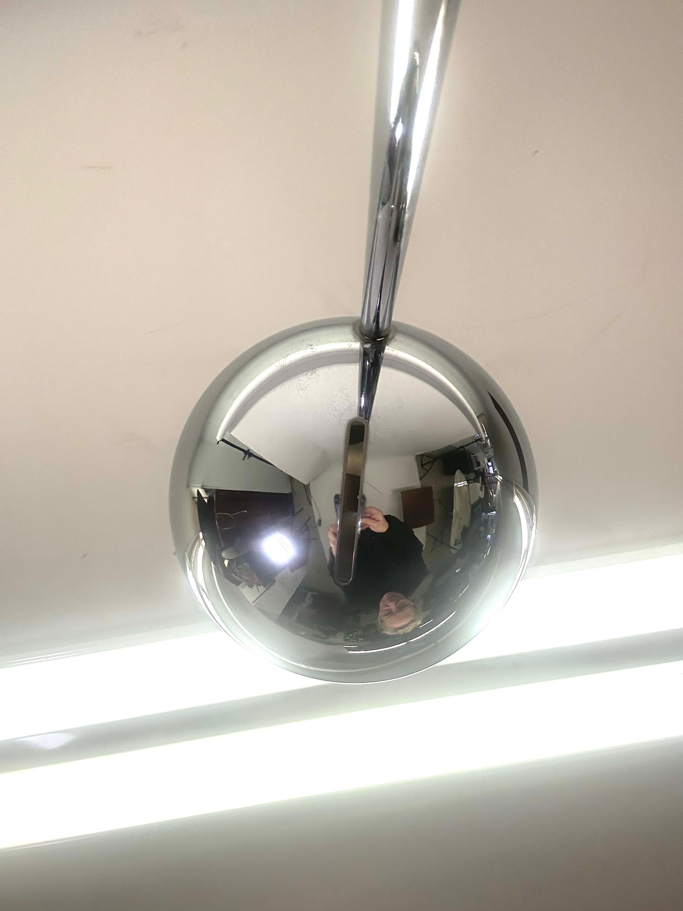 Américain Robert Sonneman Kovacs lampadaire torchère chromé moderniste mi-siècle moderne en vente