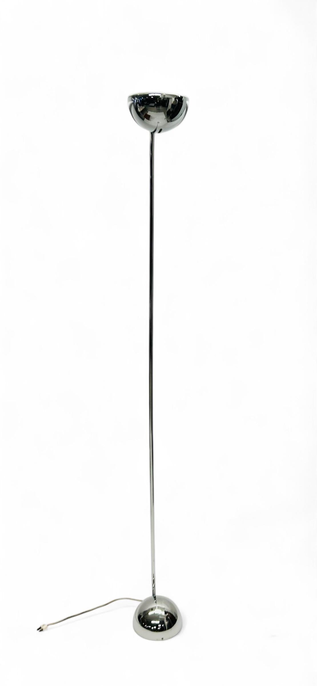 Fait main Robert Sonneman Kovacs lampadaire torchère chromé moderniste mi-siècle moderne en vente