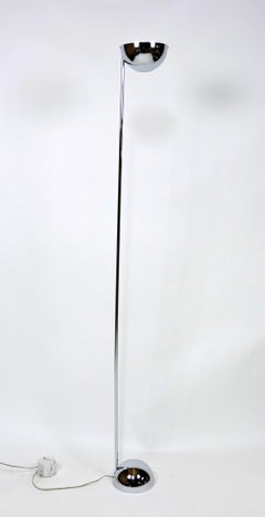 Robert Sonneman Kovacs Mid Century Modern Modernist Chrome Floor Lamp Torchiere