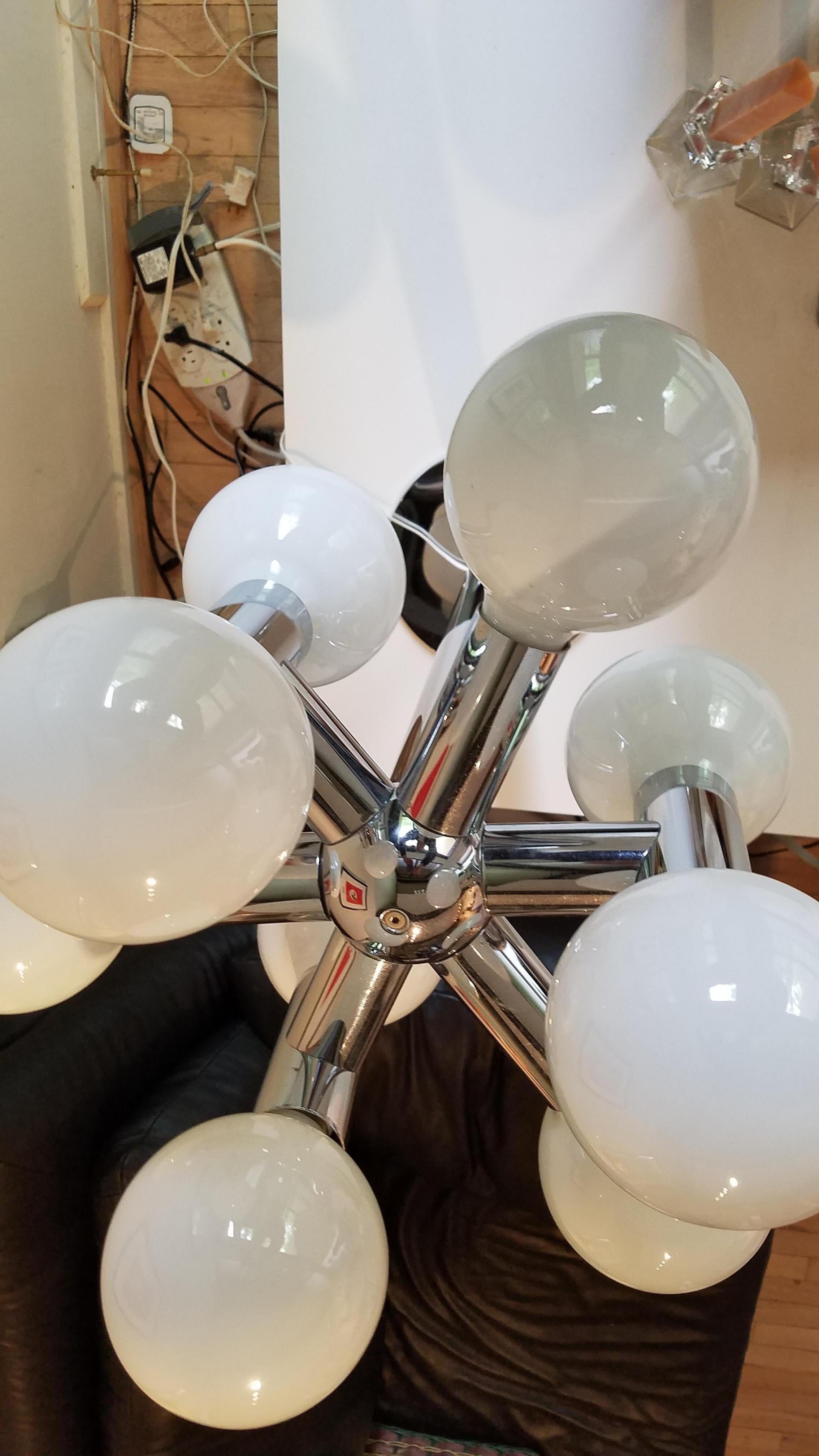 mid century chrome lamp