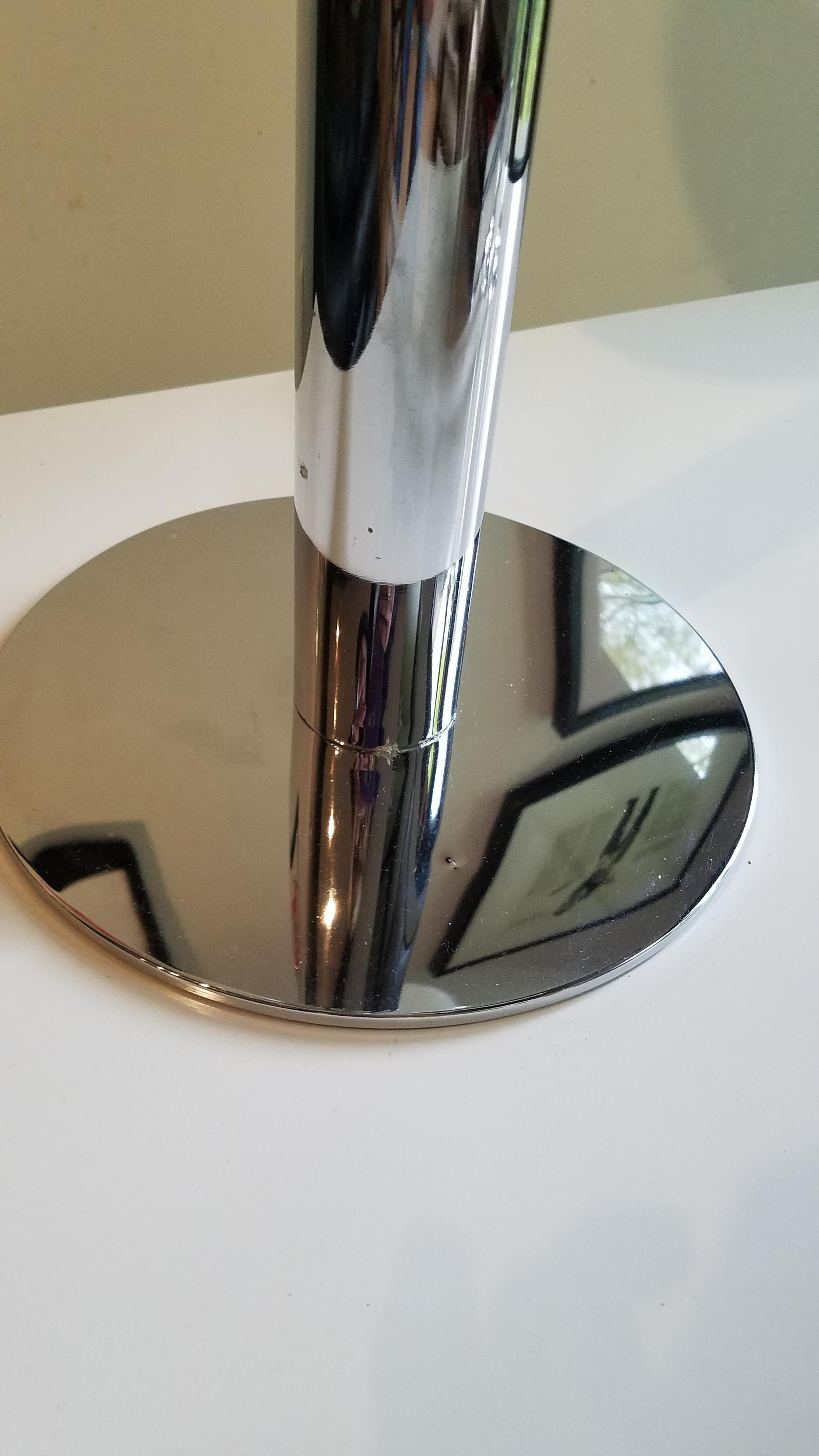 chrome mid century lamp