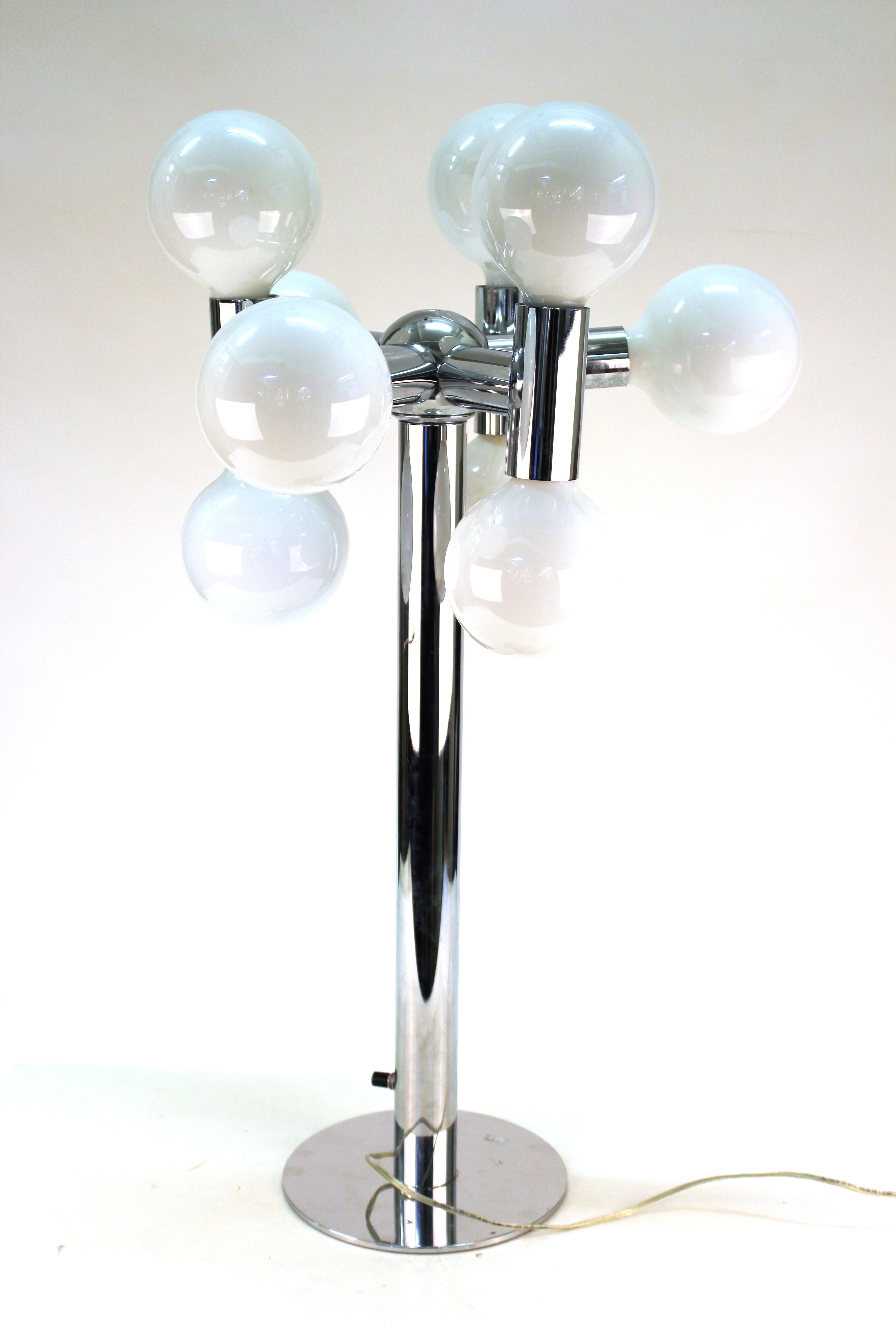 American Robert Sonneman Molecular Metal Table Lamp