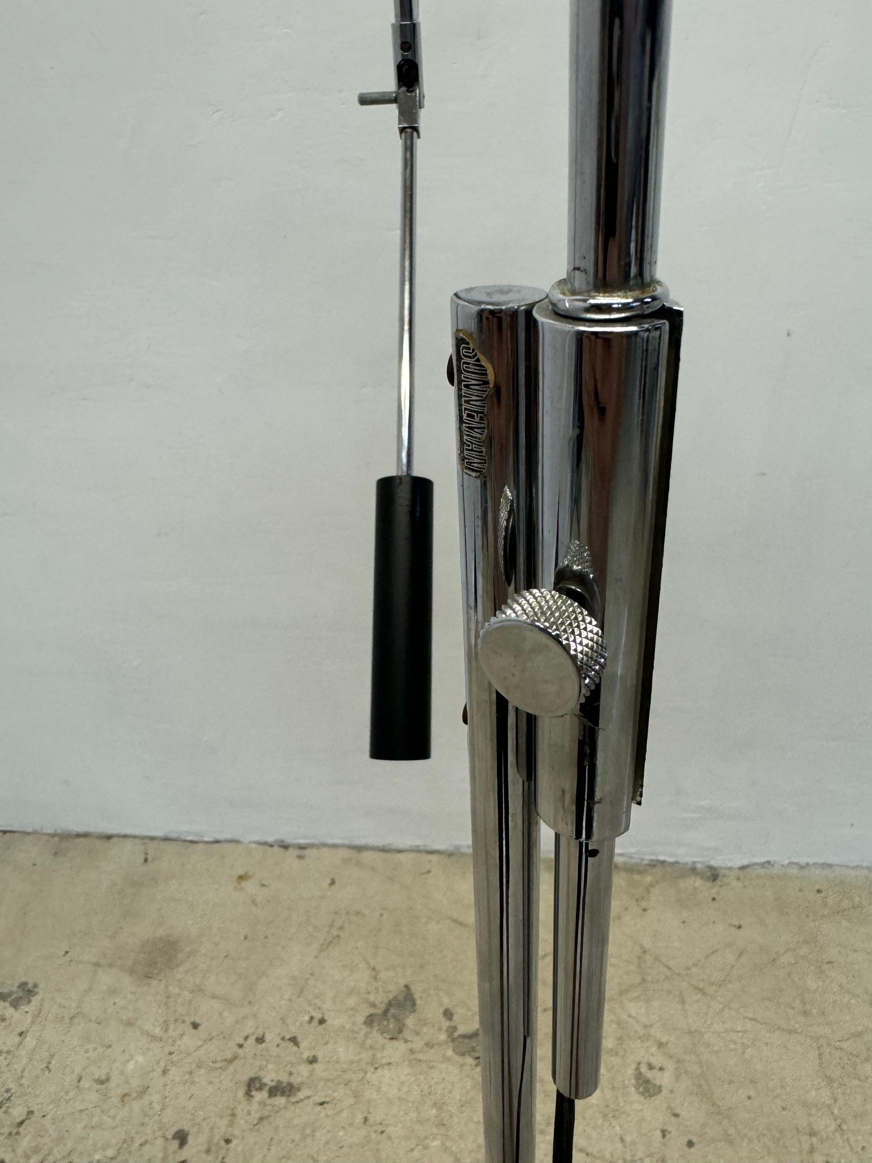Robert Sonneman Orbiter Chrome Arc Adjustable Floor Lamp, 1970s 6