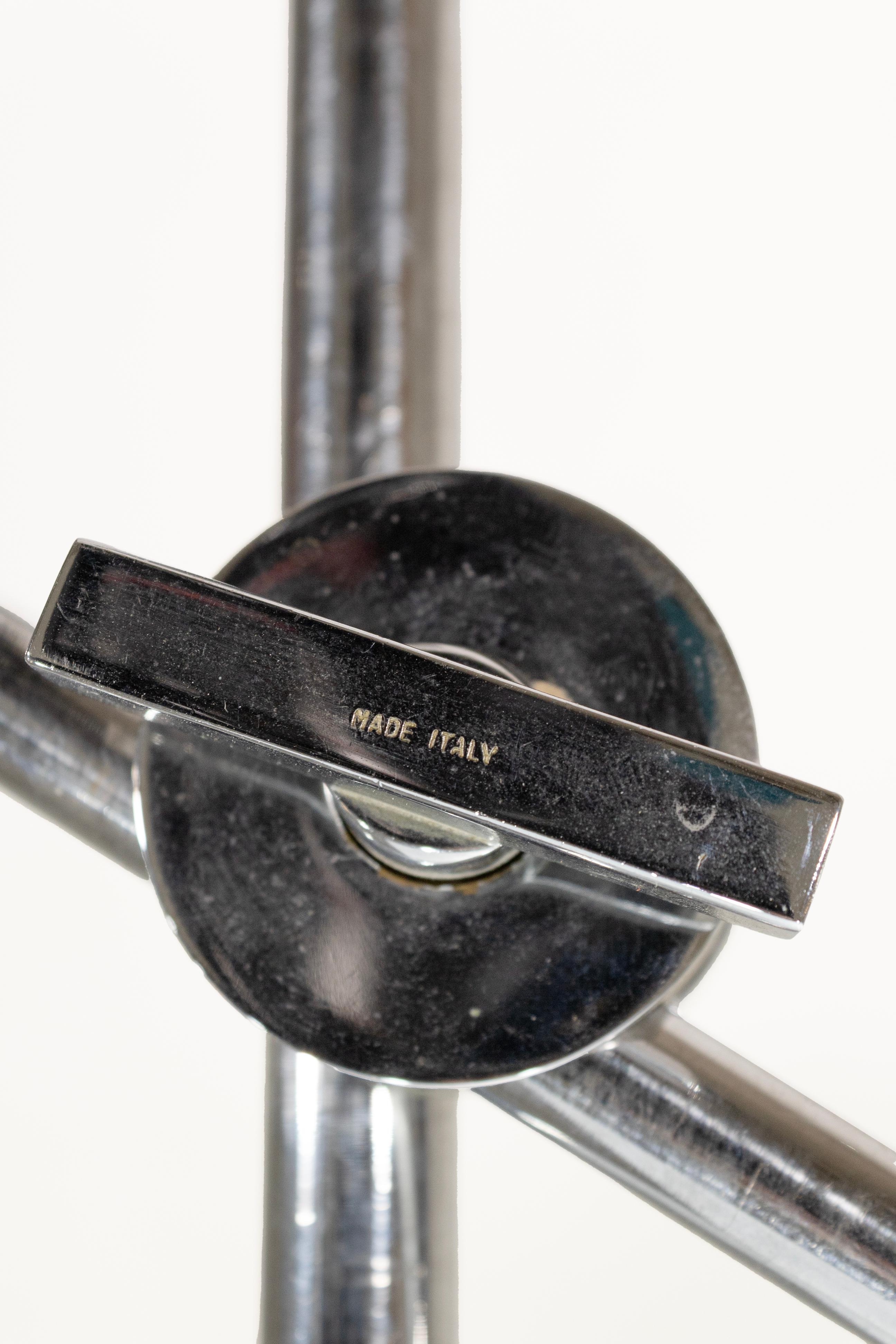Lampadaire « Orbiter » de Robert Sonneman, en cuir et chrome, mi-siècle moderne en vente 1