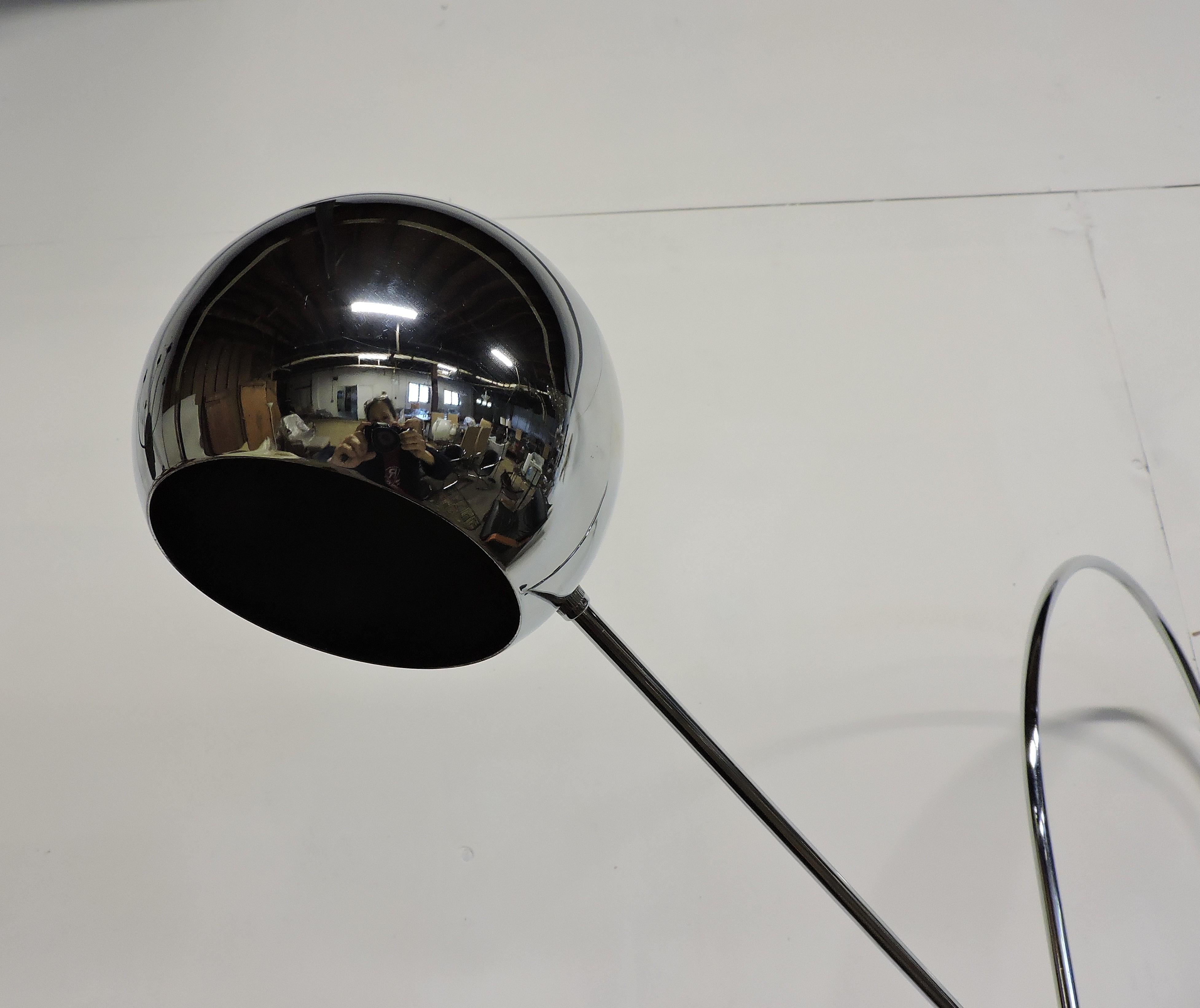 American Robert Sonneman Orbiter Original Mid-Century Modern Chrome Wall Lamp