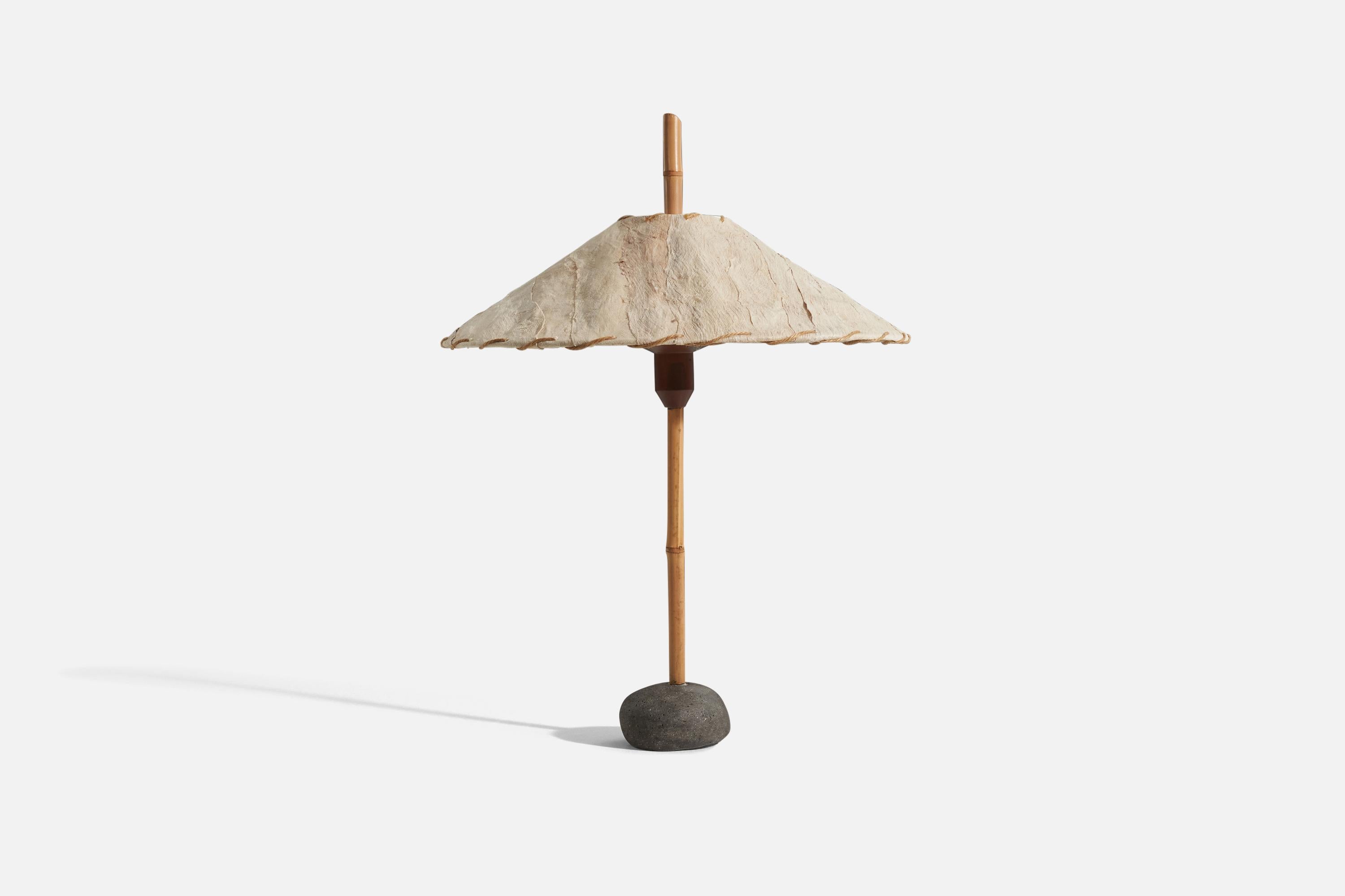 A table lamp designed by Robert Sonneman for his 