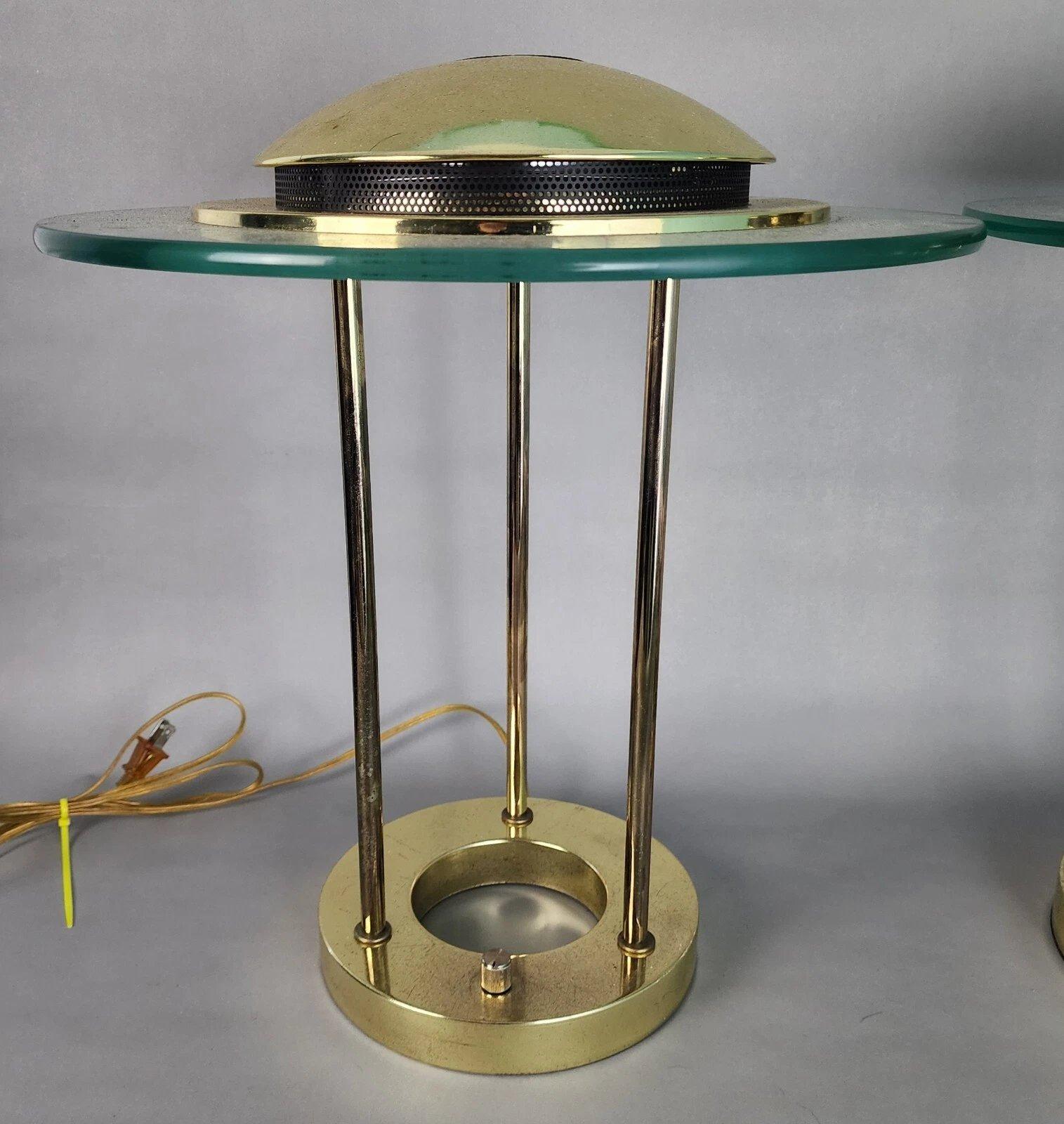 Robert Sonneman Saturn Desk Table Lamps Pair For Sale 5