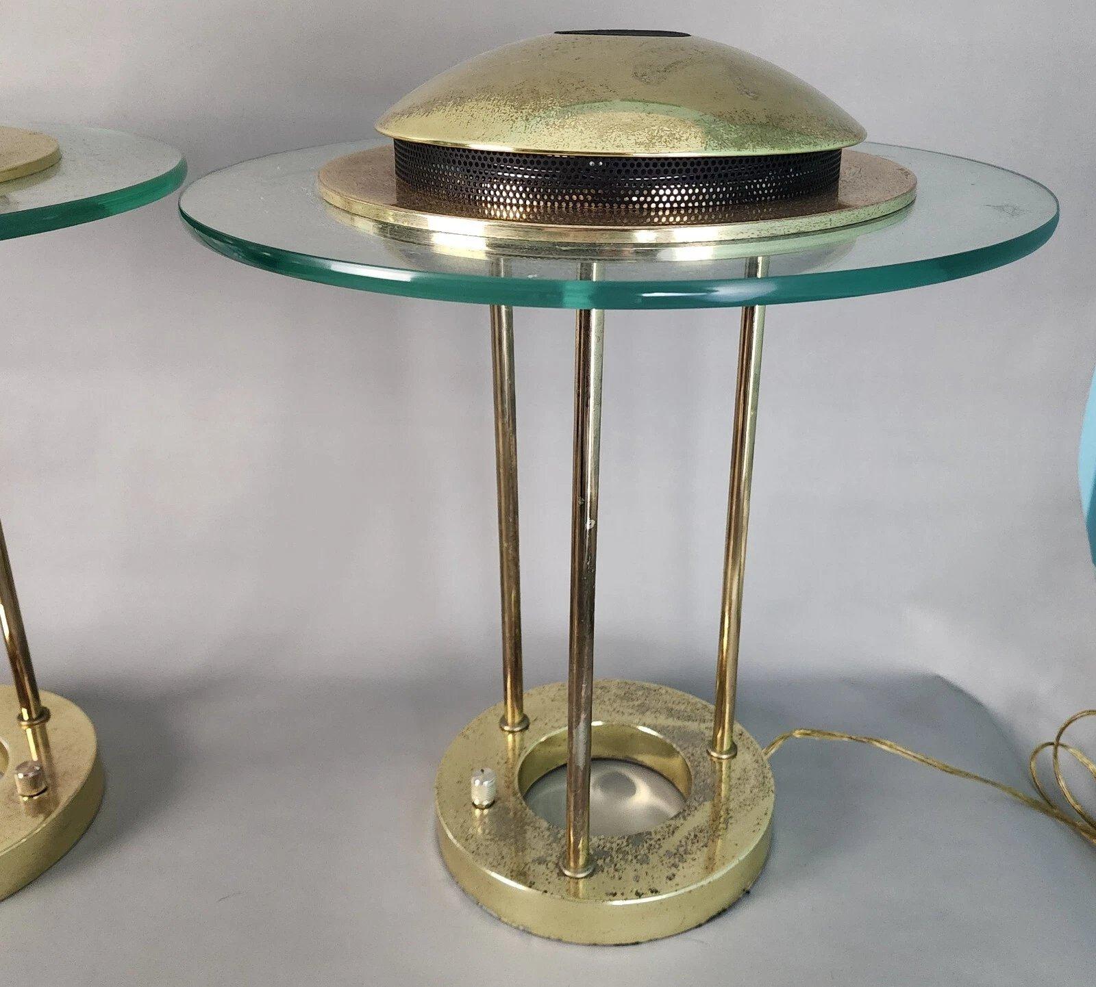 Robert Sonneman Saturn Desk Table Lamps Pair For Sale 7