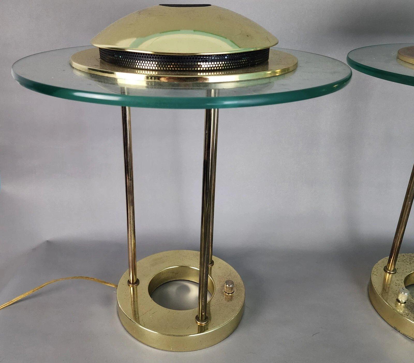 Robert Sonneman Saturn Desk Table Lamps Pair For Sale 8