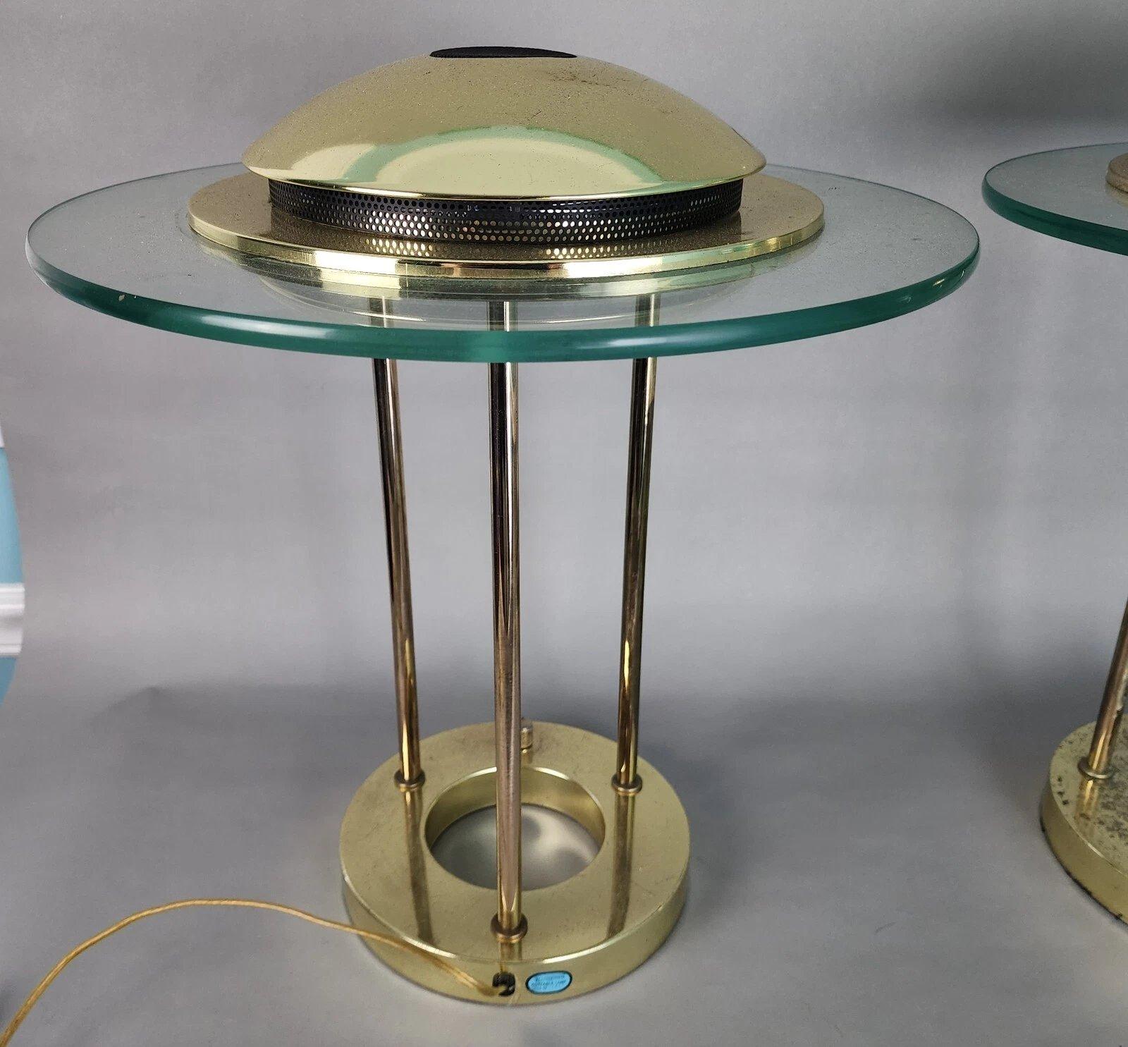 Robert Sonneman Saturn Desk Table Lamps Pair For Sale 10