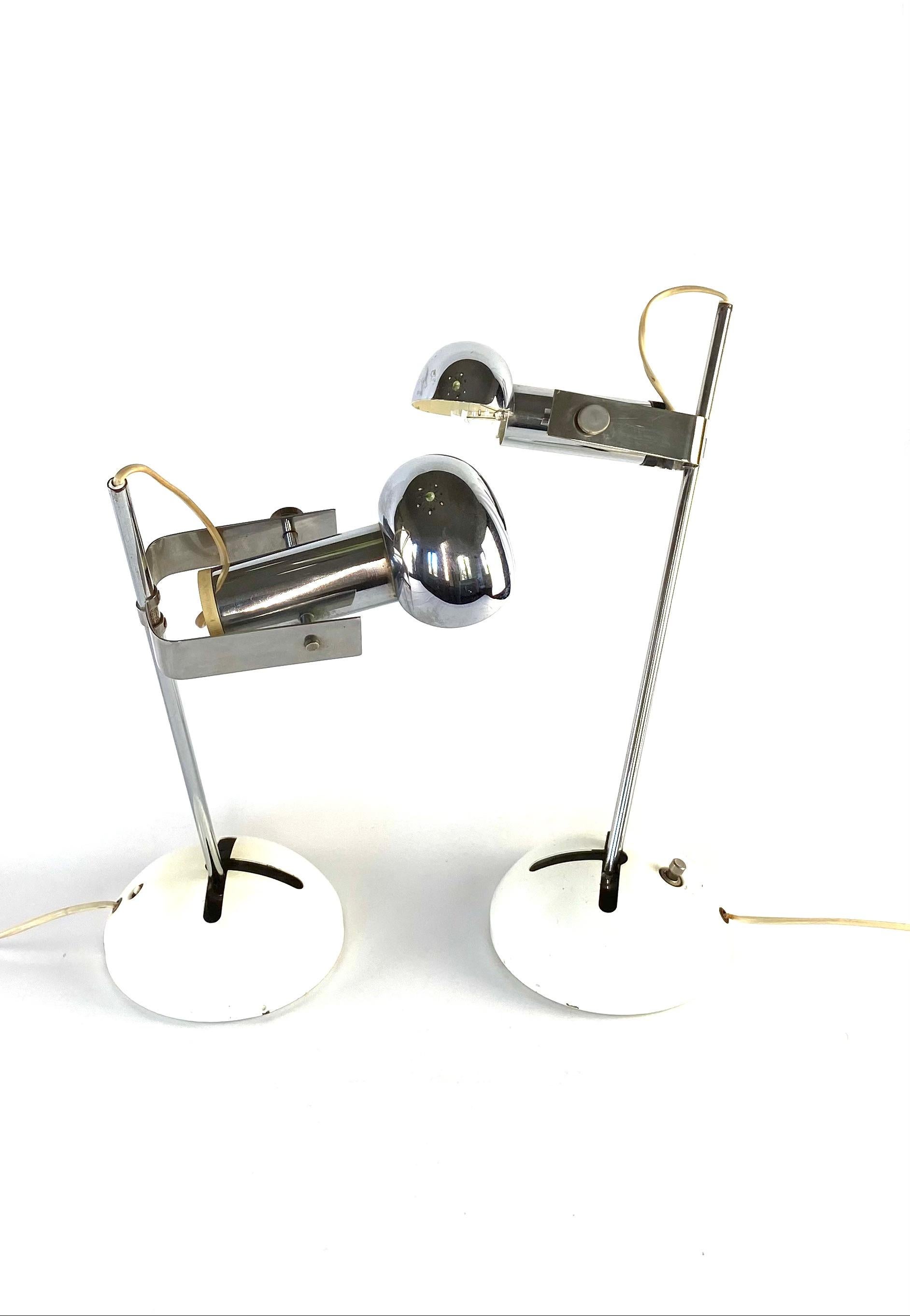 Robert Sonneman, Set of 2 T395 Table Lamp, Luci Milan, Italy, 1972 For Sale 4