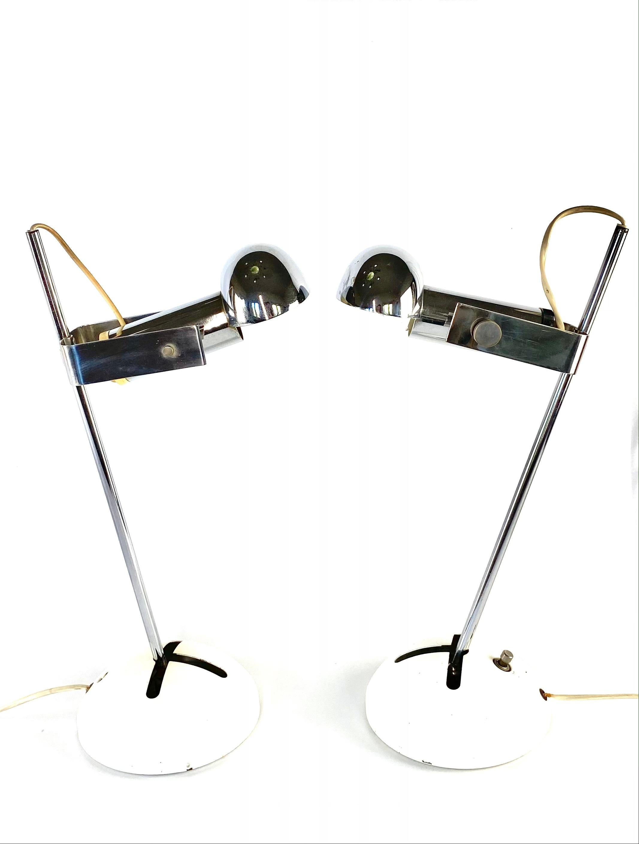 Robert Sonneman, Set of 2 T395 Table Lamp, Luci Milan, Italy, 1972 For Sale 2