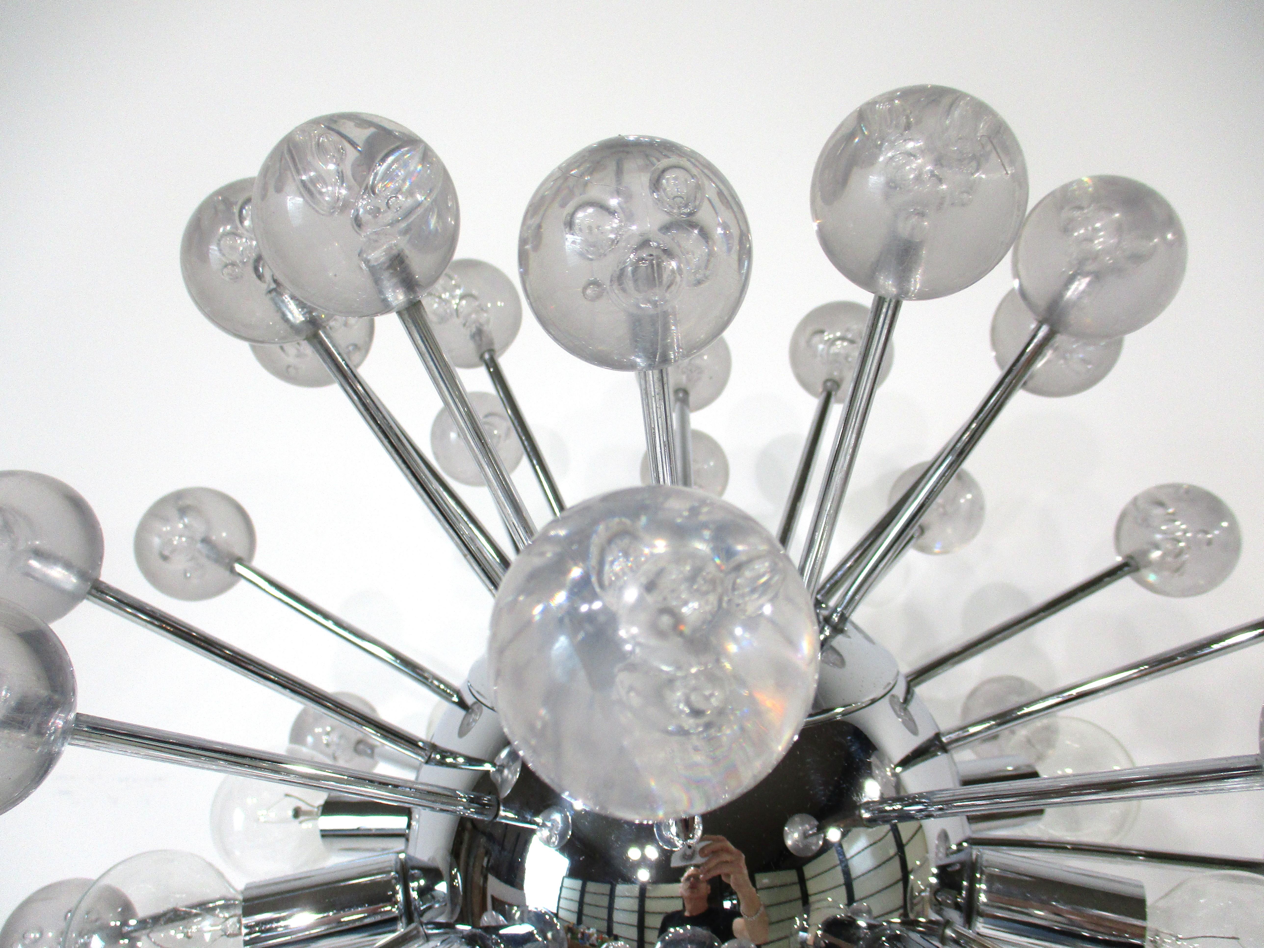 Robert Sonneman Lámpara de mesa Sputnik atómico de la era espacial siglo XX en venta