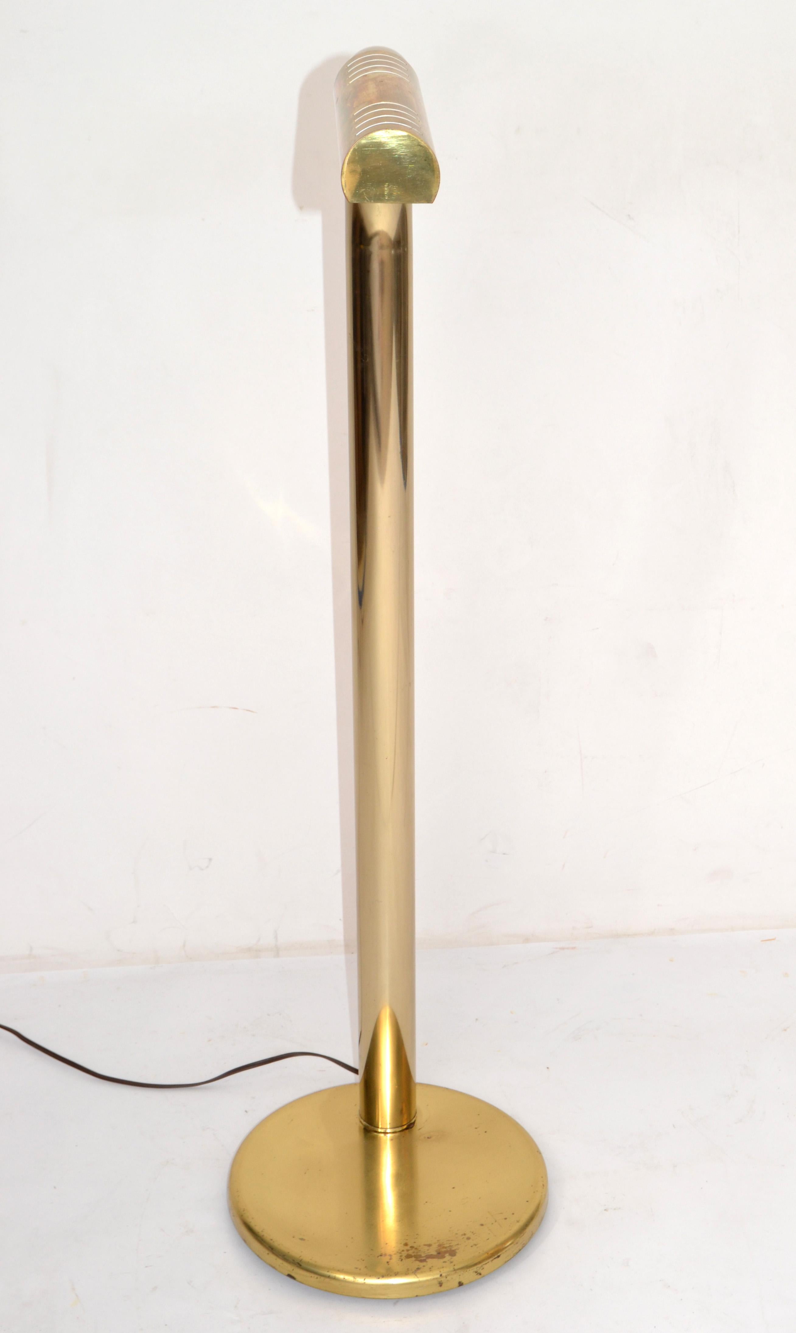 Rainbow Lamp Company Space Age Bronze Floor Lamp Designed by Jim Bindman 1980 In Good Condition For Sale In Miami, FL