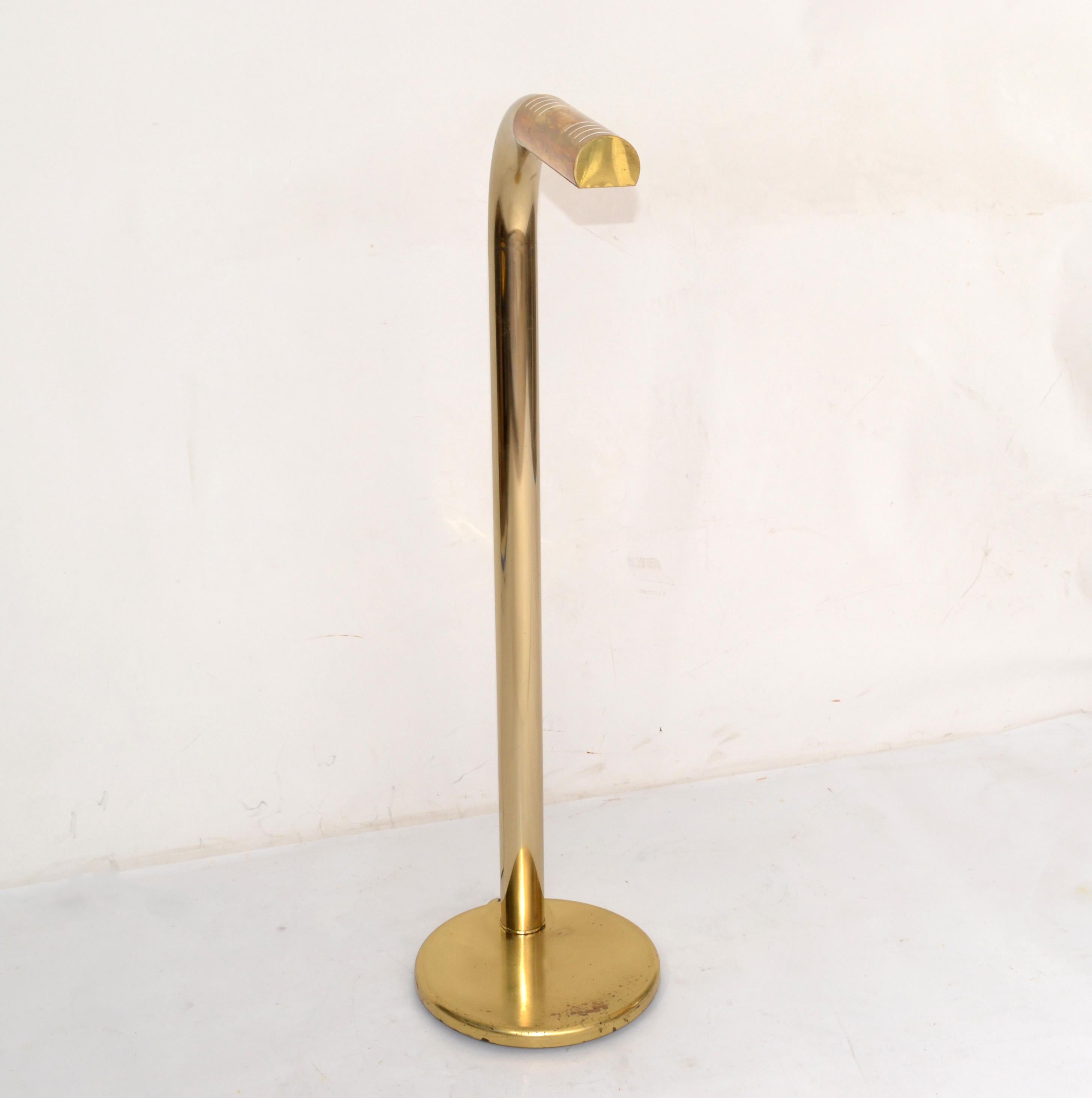 Late 20th Century Rainbow Lamp Company Space Age Bronze Floor Lamp Designed by Jim Bindman 1980 For Sale