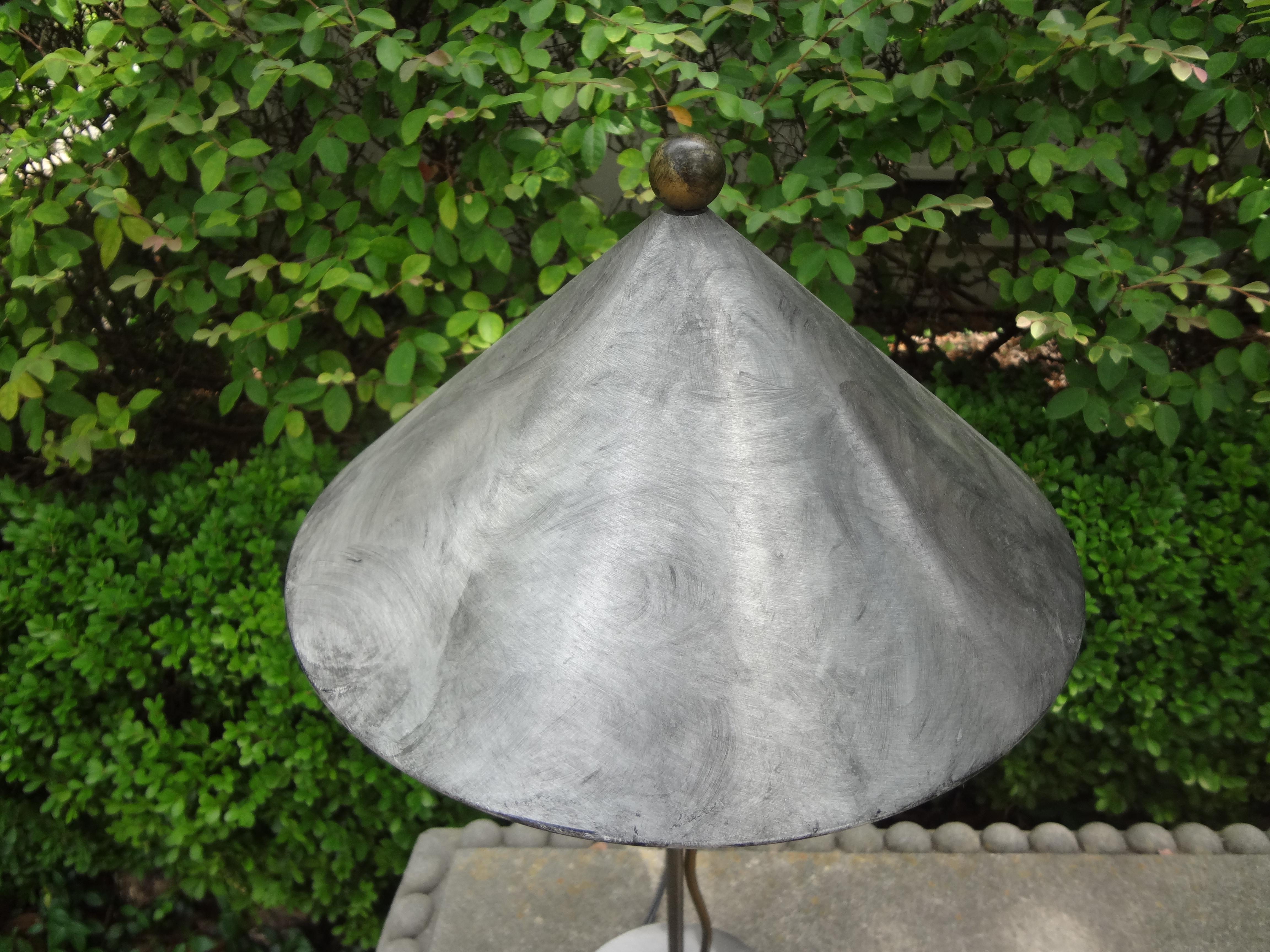 Nordamericano Lampada in acciaio e ottone di Robert Sonneman in vendita
