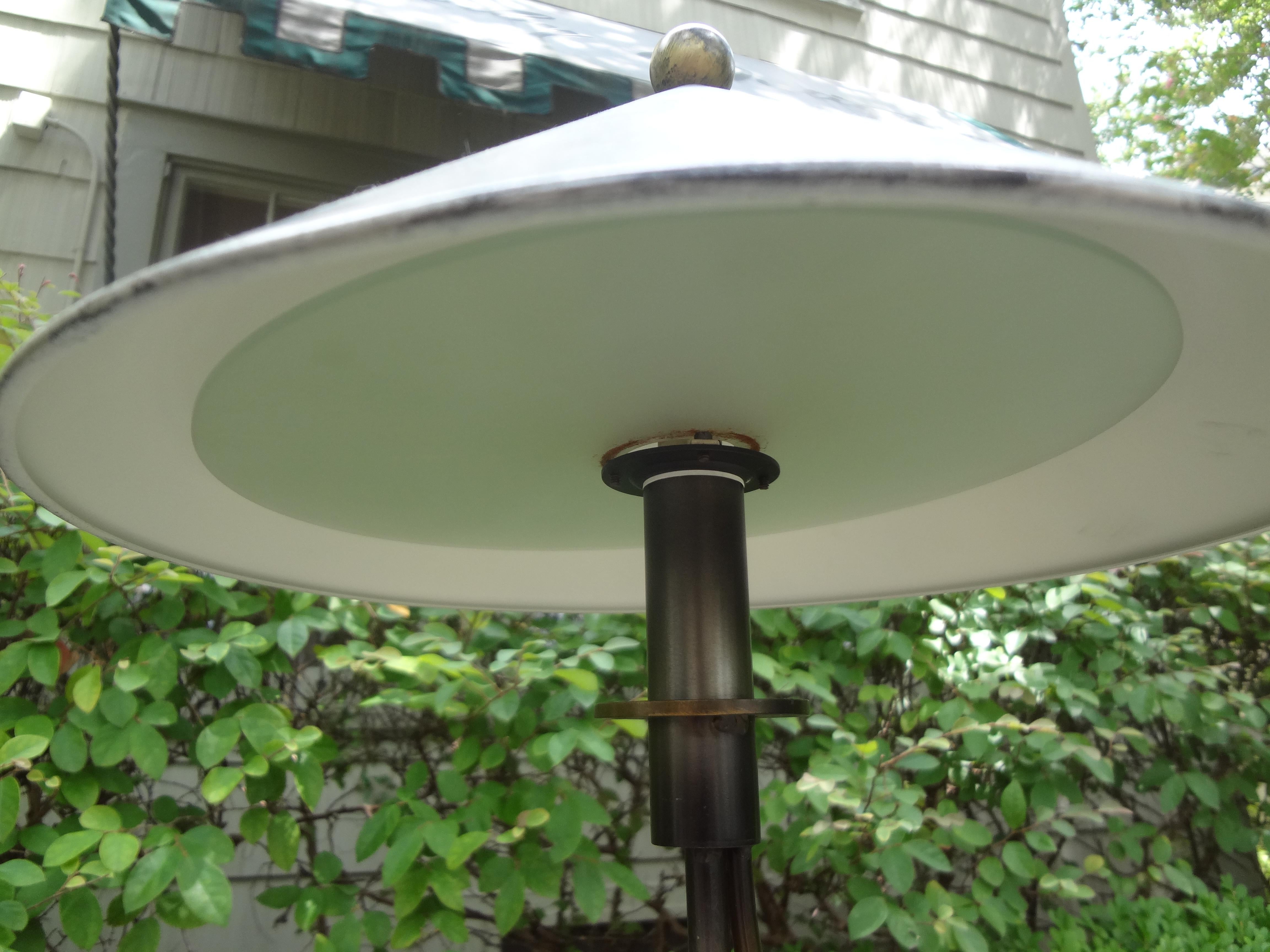 Lampada in acciaio e ottone di Robert Sonneman in vendita 1