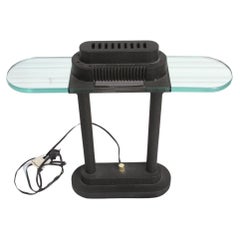 Robert Sonneman Style Black and Glass Table Lamp