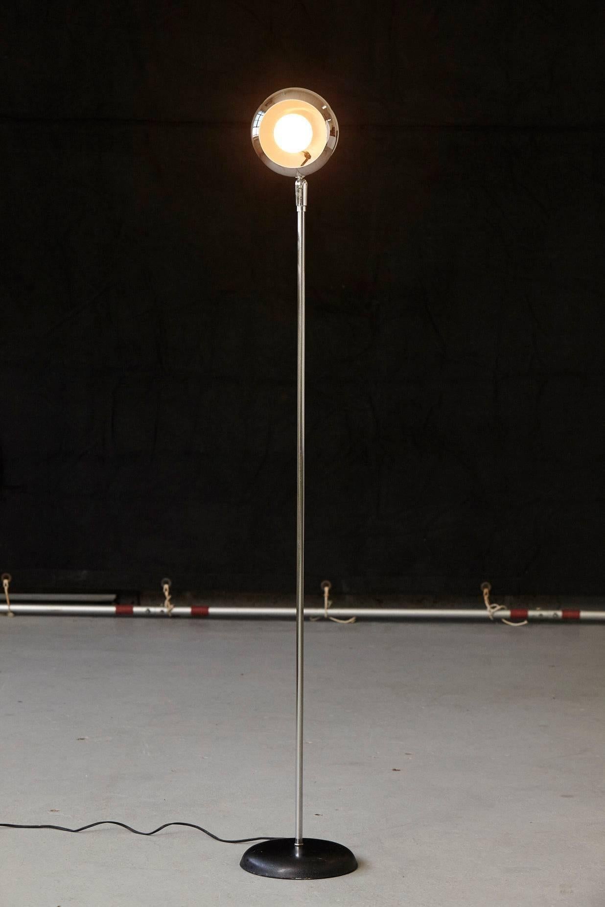 American Robert Sonneman Style Chrome Eyeball Floor Lamp For Sale