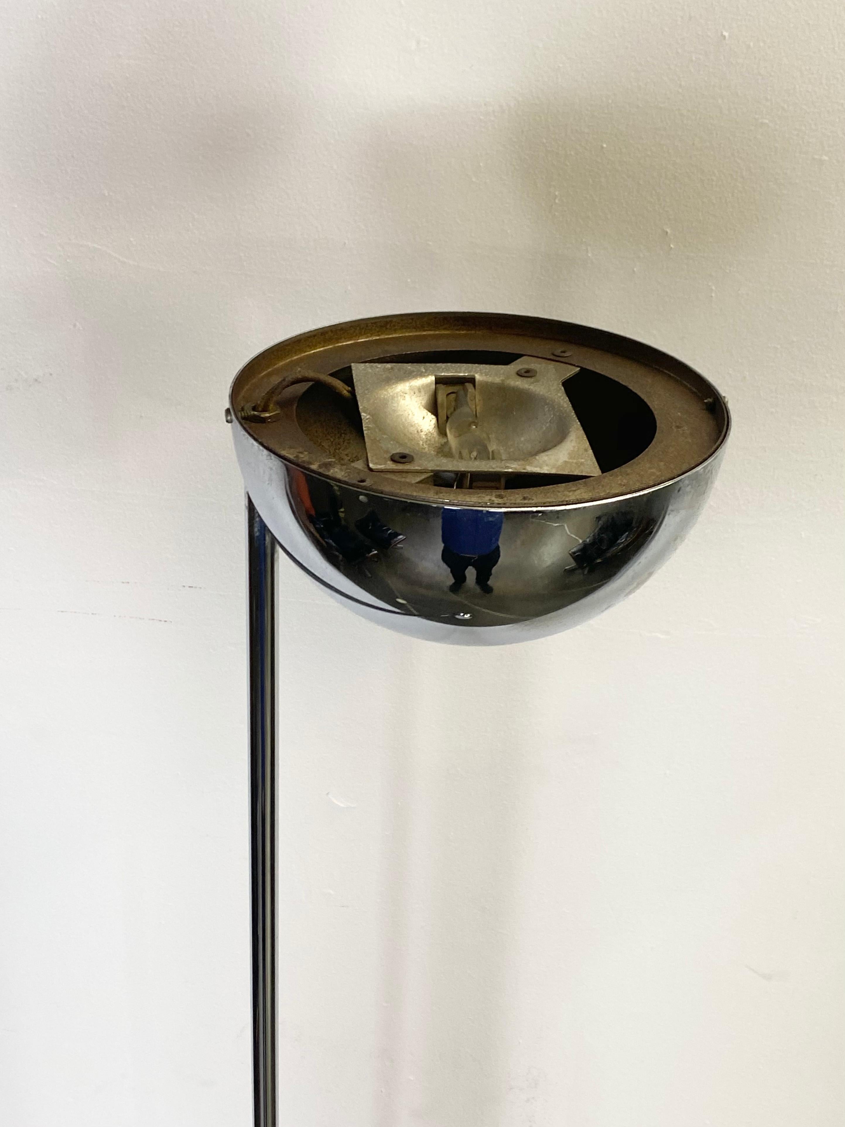 Chrome Lampadaire torchère chromé à boules d'œil Robert Sonneman en vente