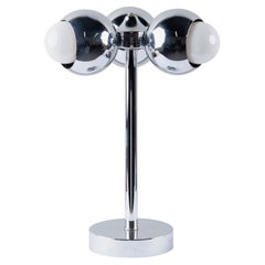 Robert Sonneman Style Tri-Globe Table Accent Lamp in Chrome