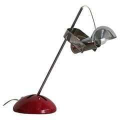 Robert Sonneman table/desk lamp for Luci Cinisello, Italy, 1970 chrome and metal