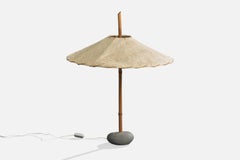 Robert Sonneman, Table Lamp, Bamboo, Stone, Paper, USA, 1990s