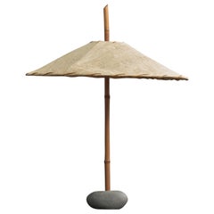 Robert Sonneman, Table Lamp, Bamboo, Stone, Paper, USA, 1990s