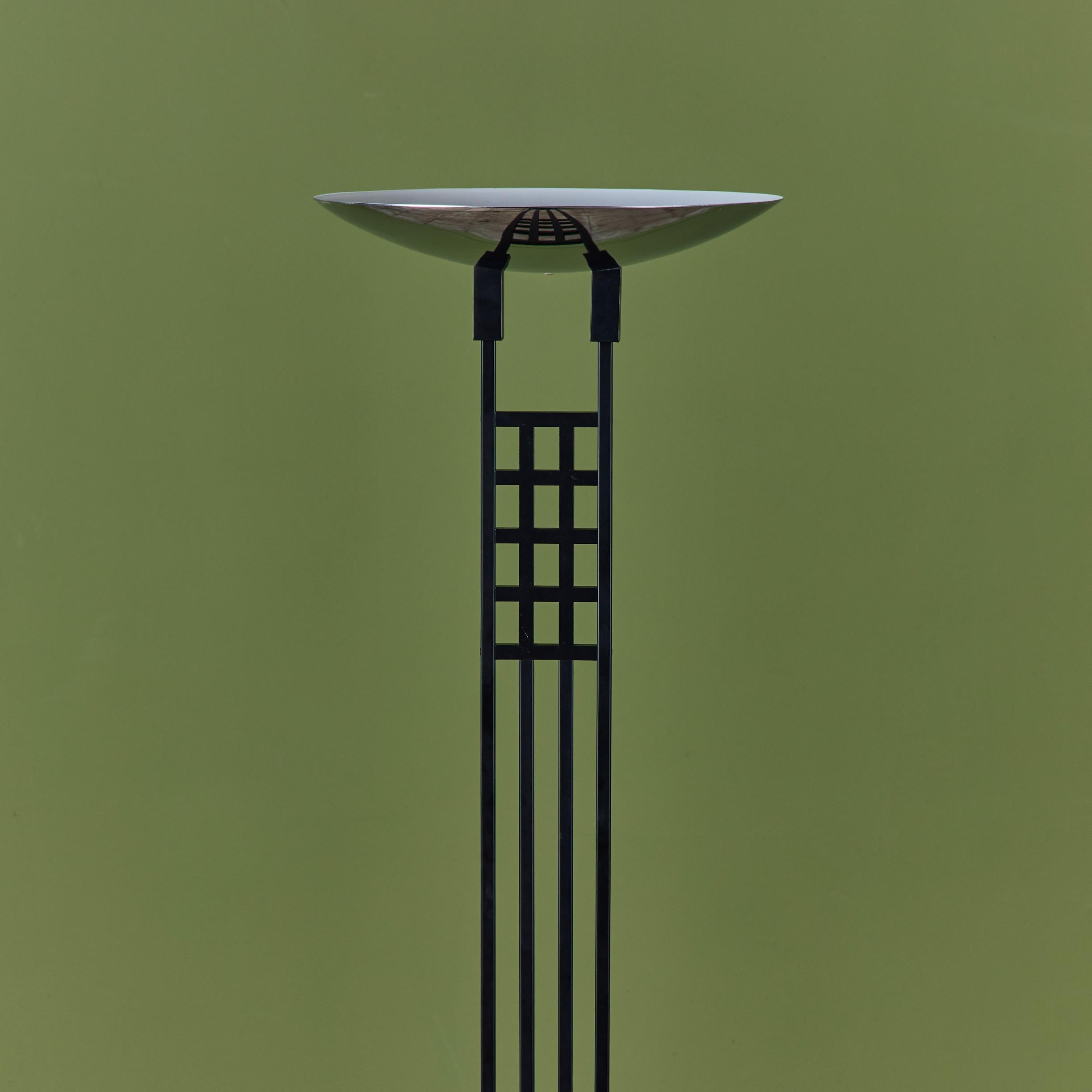Metal Robert Sonneman Torchiere Floor Lamp for George Kovacs For Sale