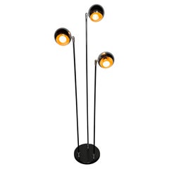 Lampadaire Triple Eyeball de Robert Sonneman, , globes boule chromés