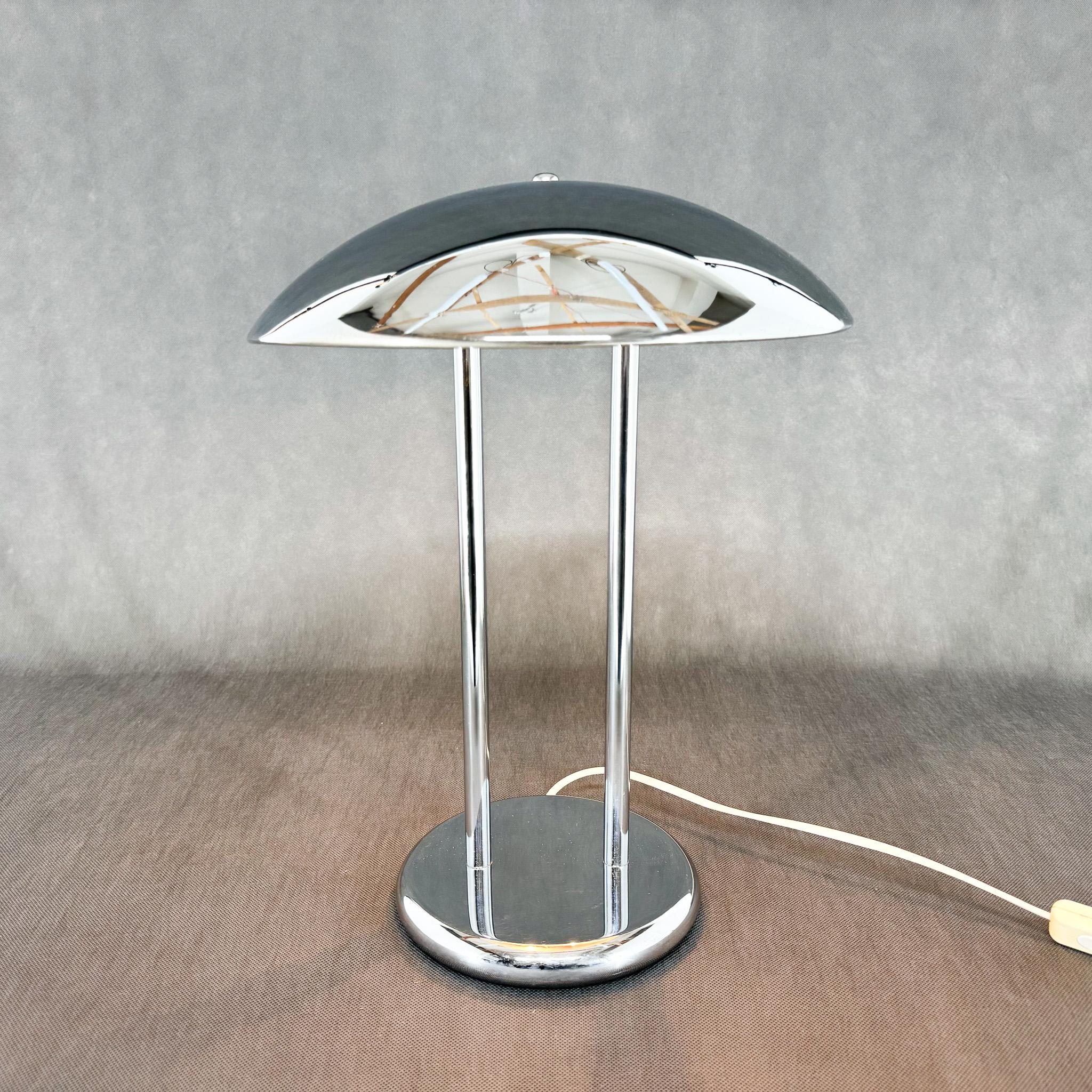 Robert Sonneman's Chrome Mushroom Lamp for Ikea, 1980s For Sale 1