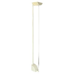 Robert Sonnomen for George Kovacs, White Enamel Post Modern Halogen Floor lamp.