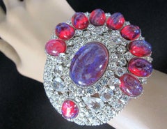 Robert Sorrell Dragons Breath Fire Opal Crystal Bracelet Necklace Earrings Set