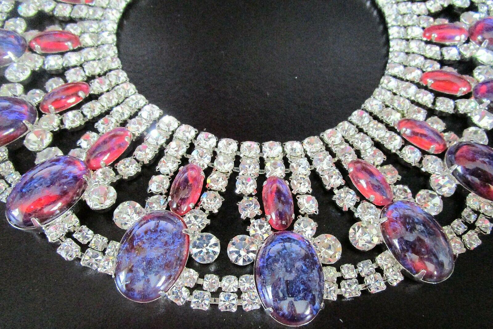 Mixed Cut Robert Sorrell Dragons Breath Fire Opal Crystal Bracelet Necklace Earrings Set